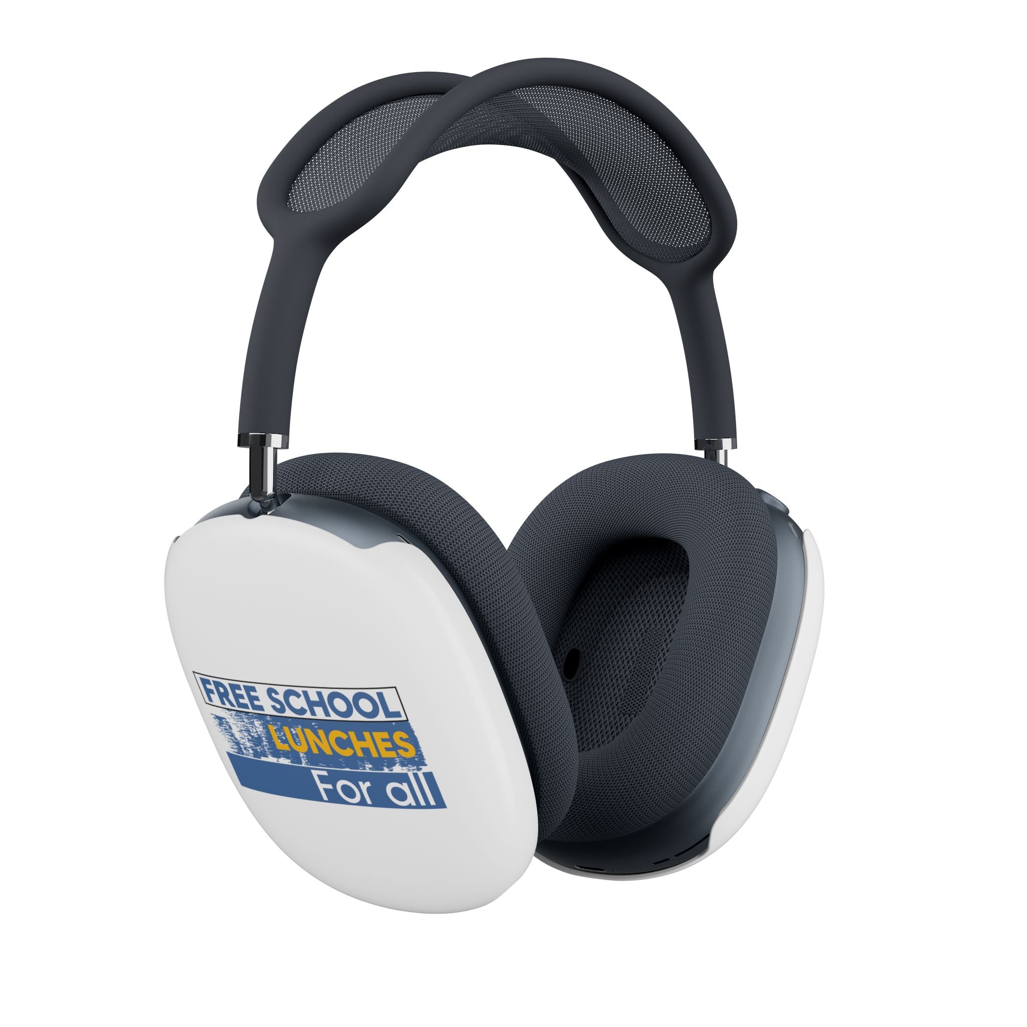 Unisex AirPod Max Cases - Free School Lunches For All (right) - Nurses Against The Rich Starving The Poor (left) - 100% polycarbonate - NAH-AP-01