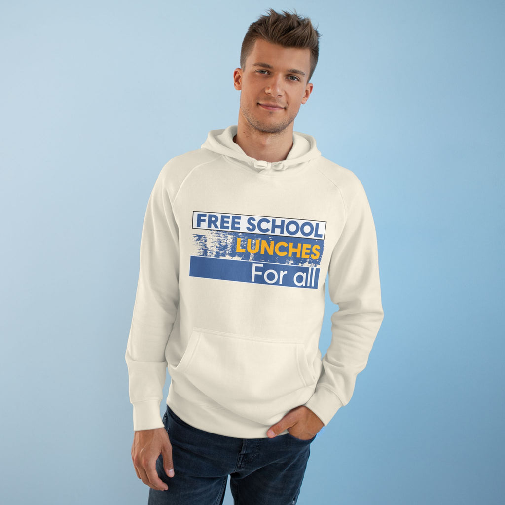 Unisex Mid-weight Hoodie - Free School Lunches For All (front) - Nurses Against The Rich Starving The Poor (back) - 80% cotton, 20% Polyester - NAH-H-AC5101