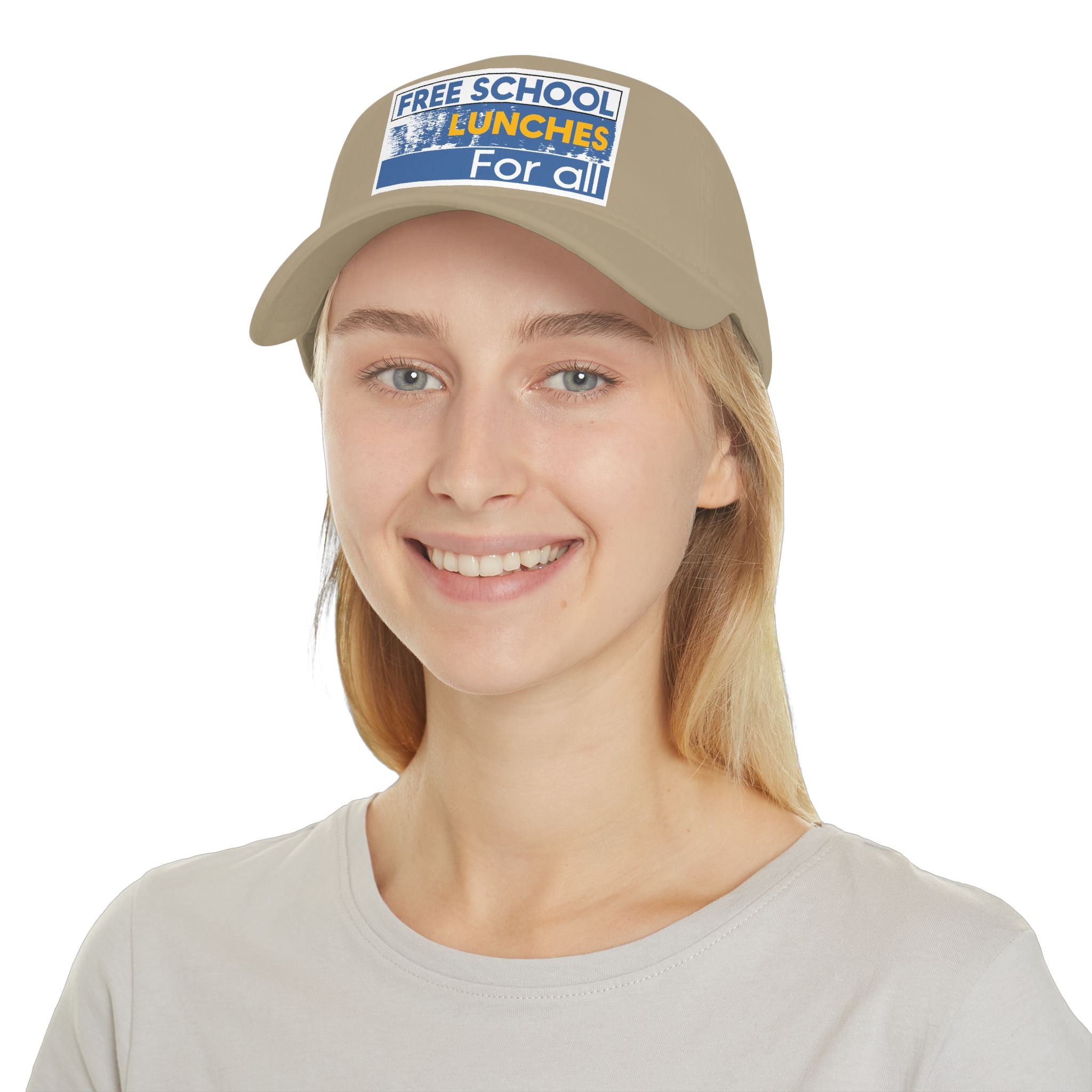 Unisex Baseball Cap - Free School Lunches For All (front) - 100% Cotton Twill - NAH-B-18-253