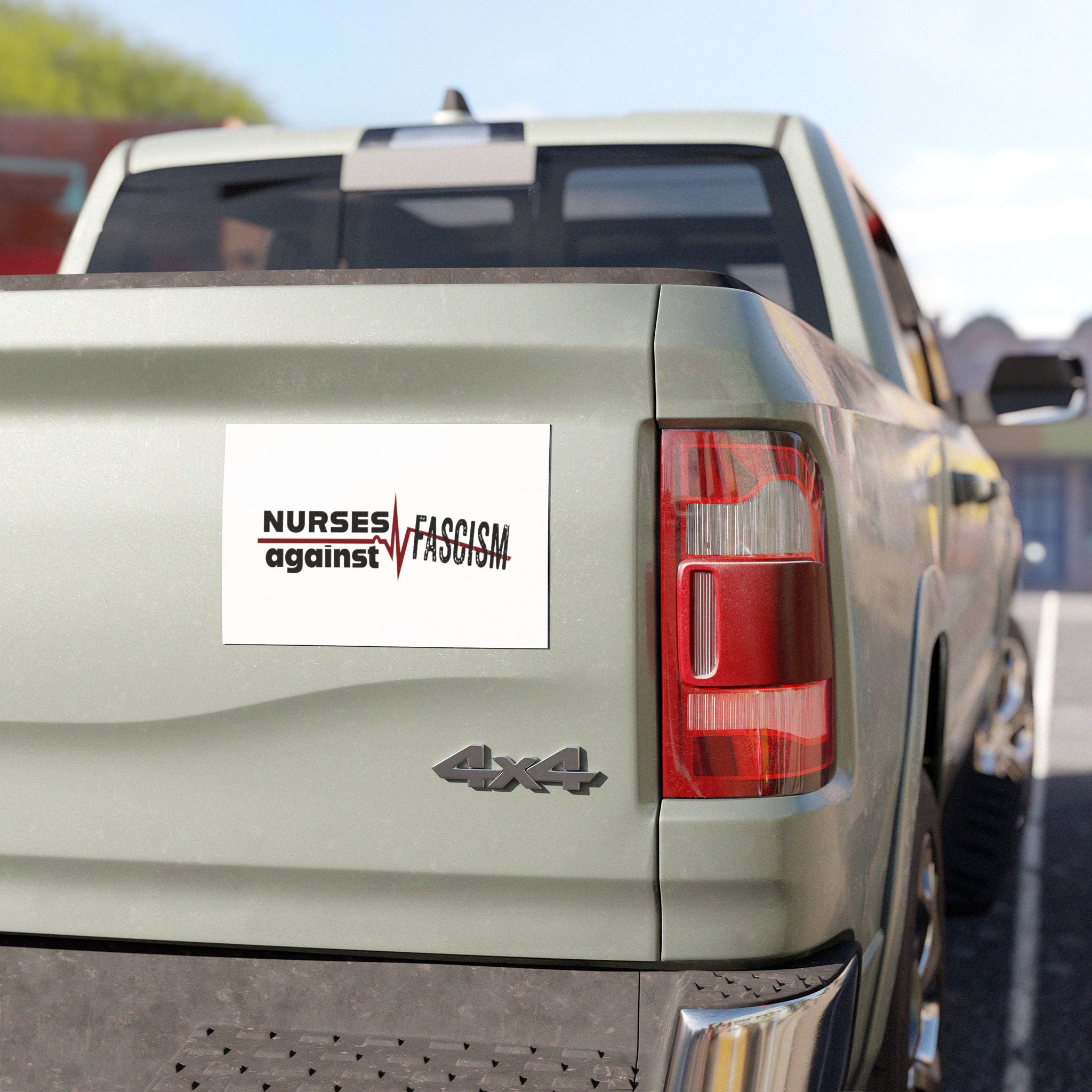 Car Magnet - Nurses Against Fascism (front) - Magnetic White base and matte finish - NAF-CA-01