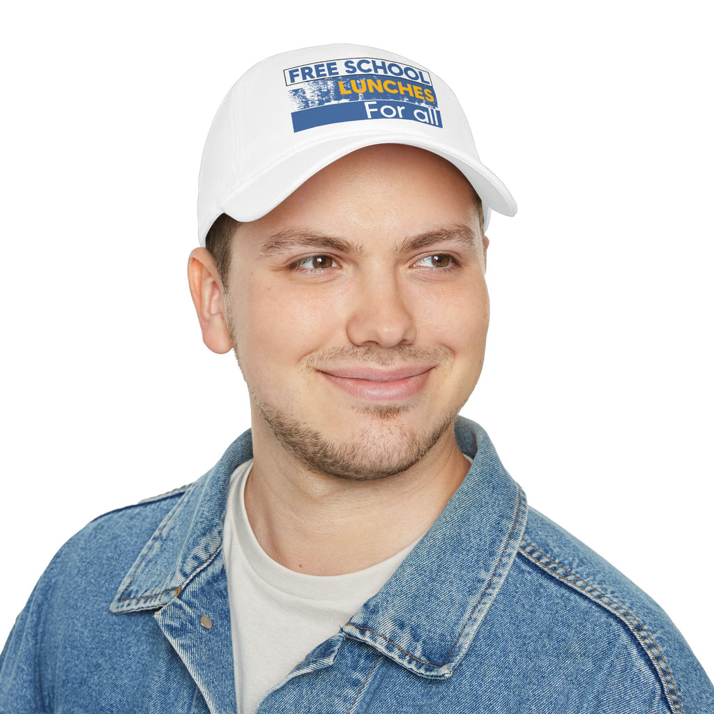 Unisex Baseball Cap - Free School Lunches For All (front) - 100% Cotton Twill - NAH-B-18-253