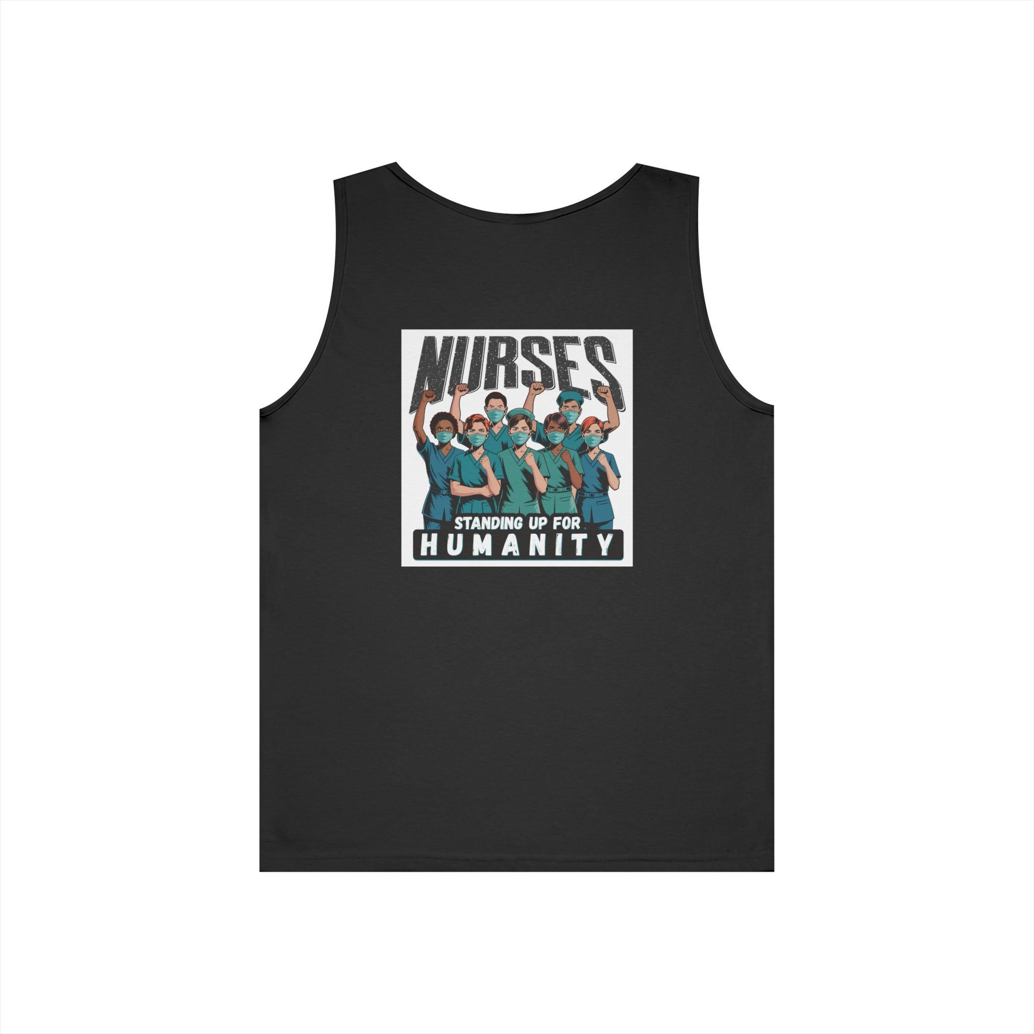 Unisex Medium fabric Cotton Tank Top - Nurses For Healing The Nation (front) - Nurses Standing Up For Humanity (back) - 100% cotton - NFH-K-G5200
