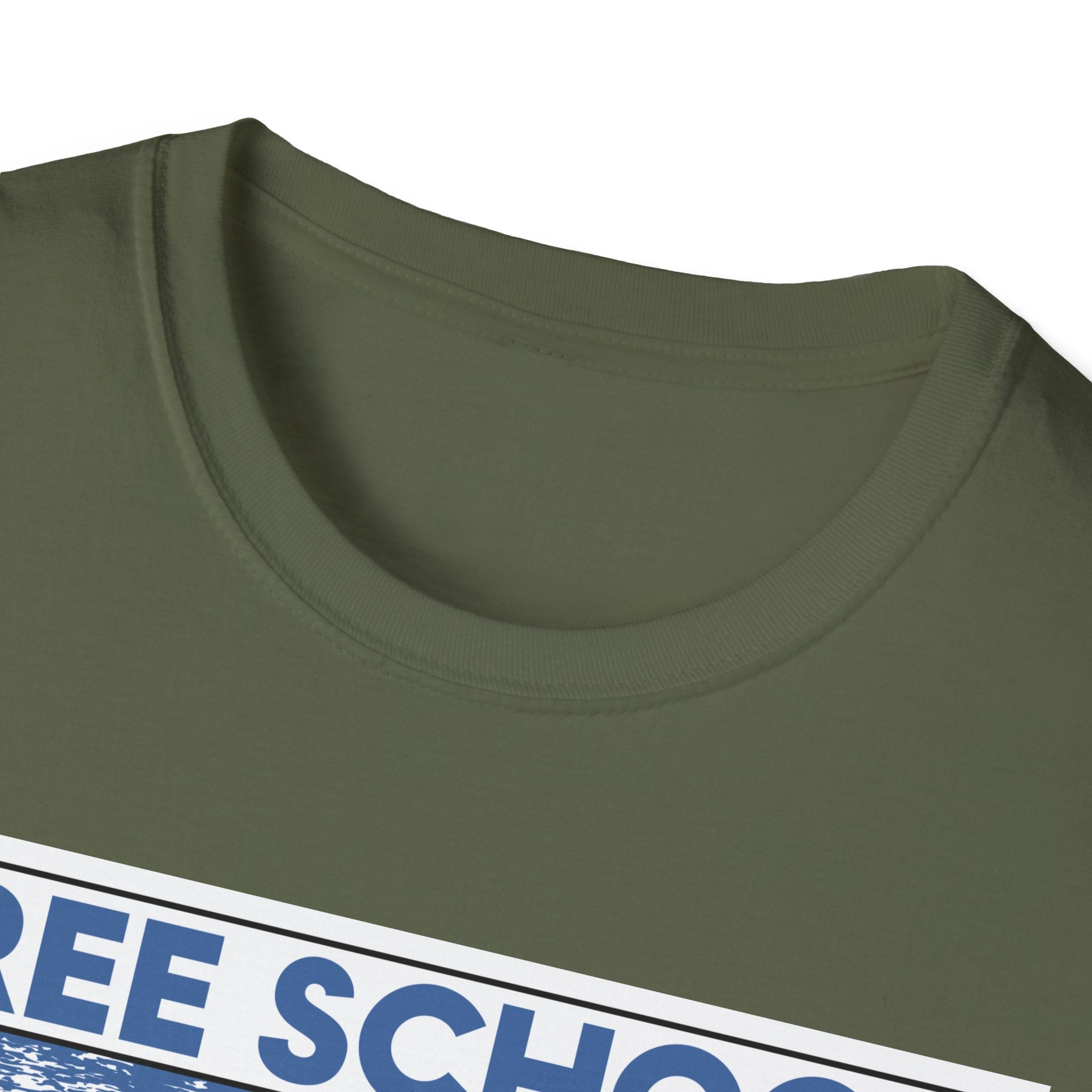 Unisex Lightweight fabric T-Shirt - Free School Lunches For All (front) - Nurses Against The Rich Starving The Poor (back) - 100% ring-spun cotton - NAH-T-G64000