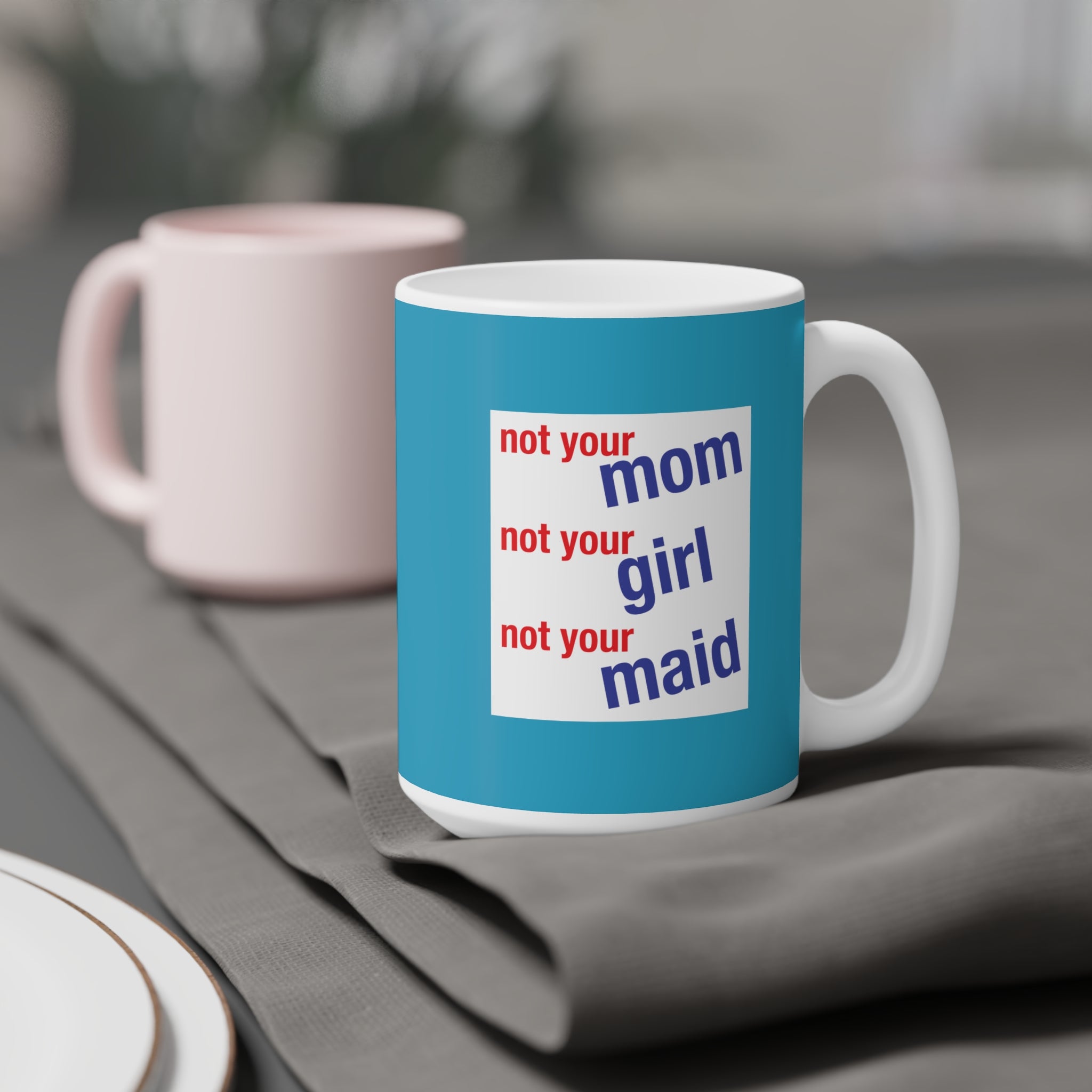 Unisex Ceramic Mug - Save Lives Be A Nurse (right) - Not Your Mom (left) - Durable white Ceramic - SLM-CM-ORCA