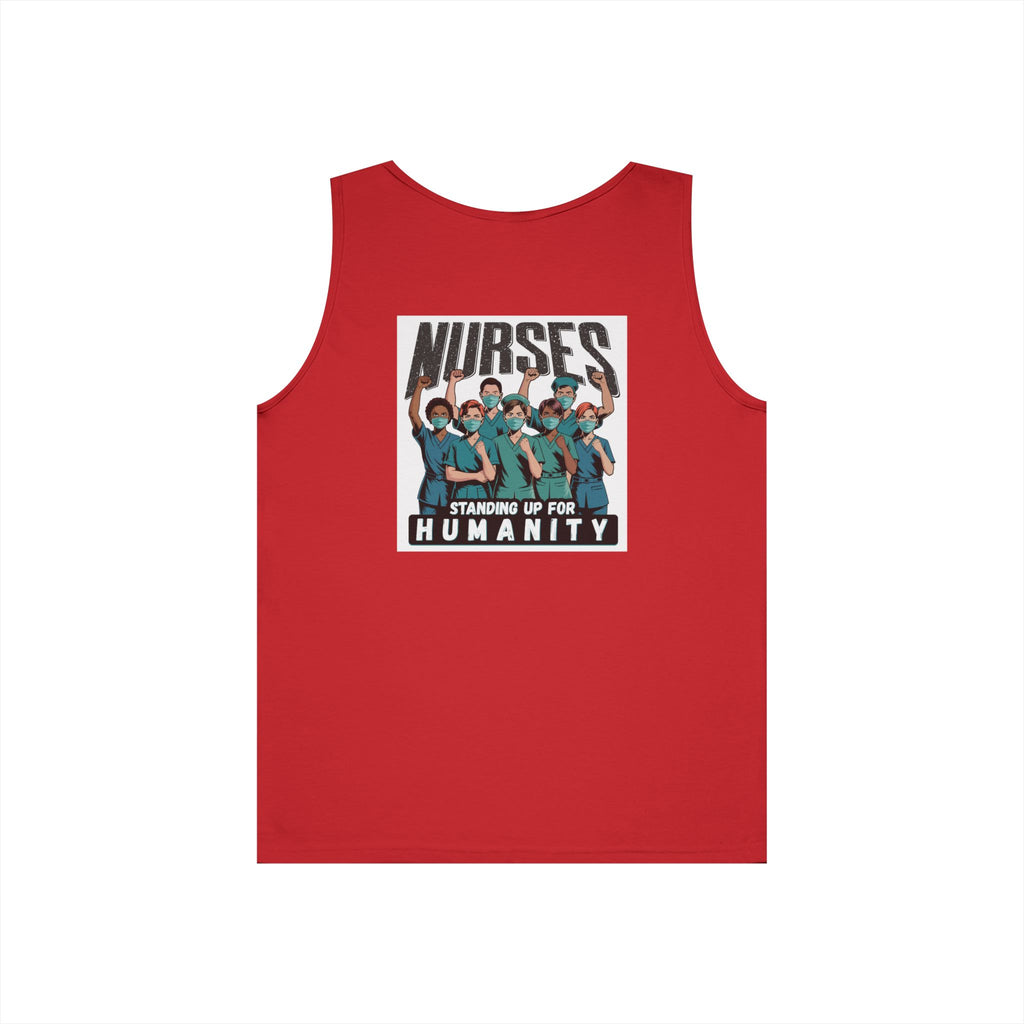 Unisex Medium fabric Cotton Tank Top - Nurses For Healing The Nation (front) - Nurses Standing Up For Humanity (back) - 100% cotton - NFH-K-G5200
