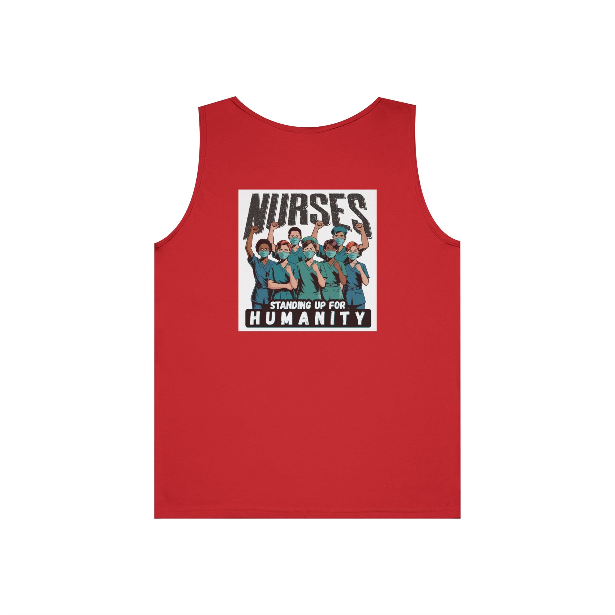 Unisex Medium fabric Cotton Tank Top - Nurses For Healing The Nation (front) - Nurses Standing Up For Humanity (back) - 100% cotton - NFH-K-G5200