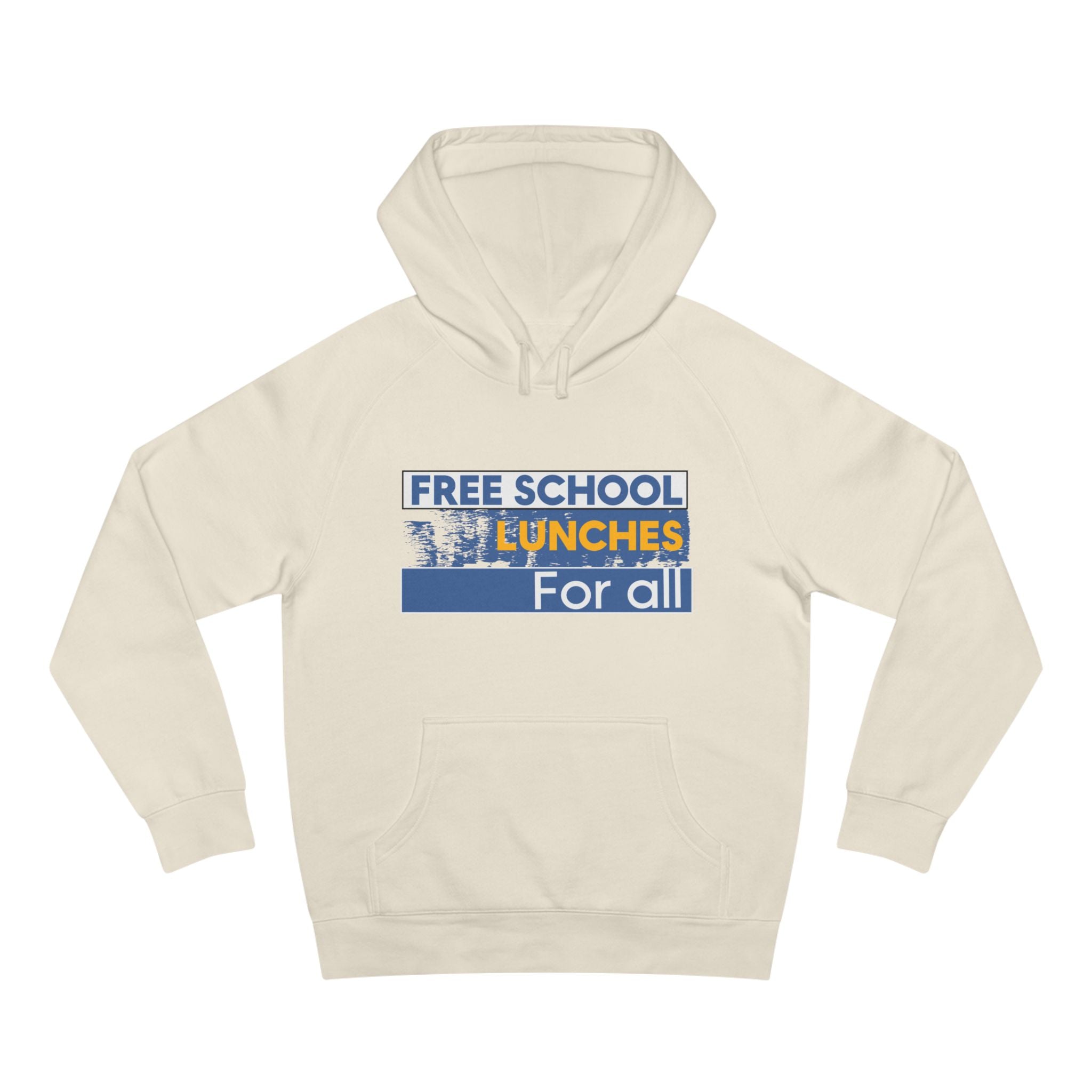 Unisex Mid-weight Hoodie - Free School Lunches For All (front) - Nurses Against The Rich Starving The Poor (back) - 80% cotton, 20% Polyester - NAH-H-AC5101