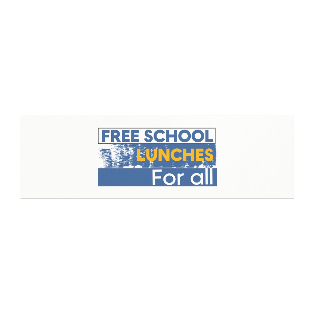Car Magnets - Free School Lunches For All (front) - Magnetic White base and matte finish - NAH-CA-01