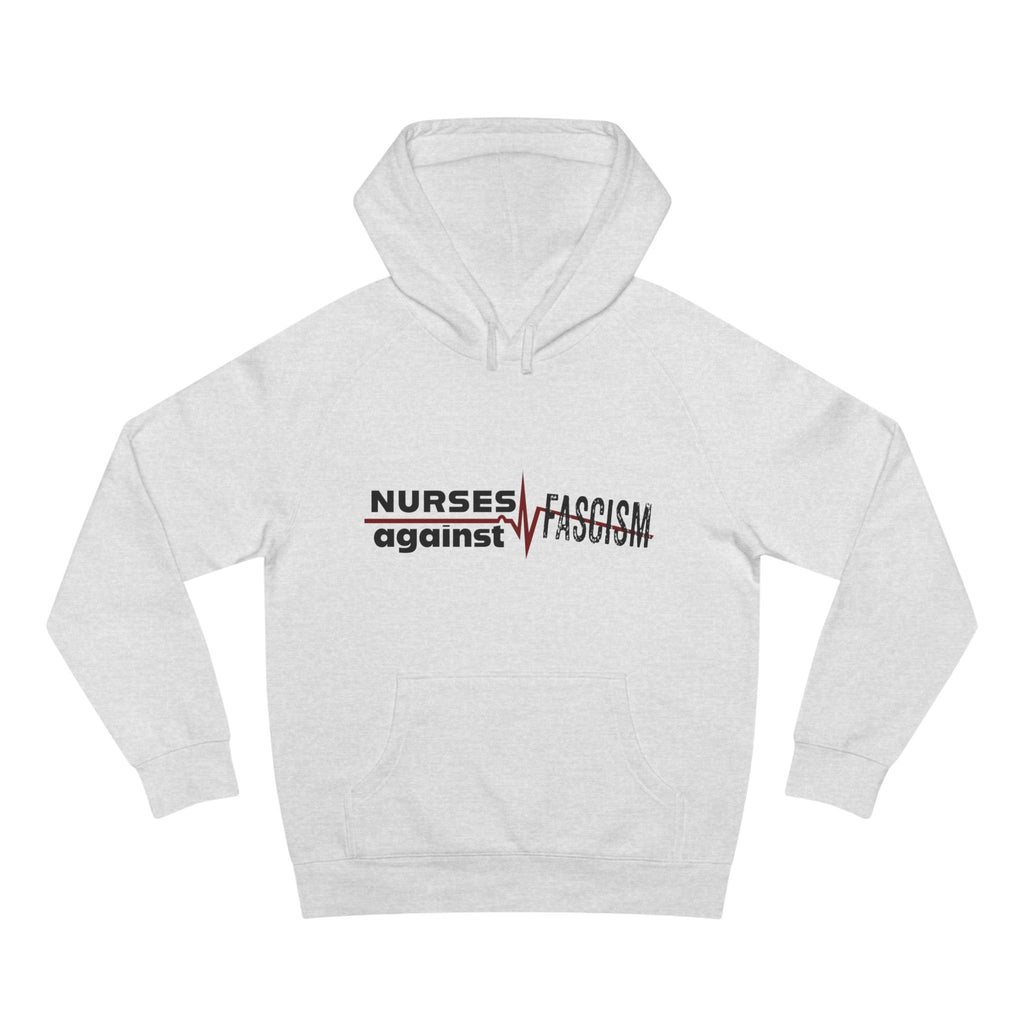 Unisex Mid-weight Hoodie - Nurses Against Fascism (front) - Nurses Against Cruelty (back) - 80% cotton, 20% polyester - NAF-H-AC5101