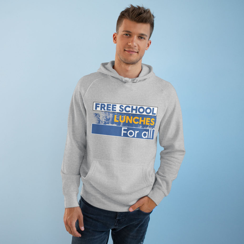 Unisex Mid-weight Hoodie - Free School Lunches For All (front) - Nurses Against The Rich Starving The Poor (back) - 80% cotton, 20% Polyester - NAH-H-AC5101
