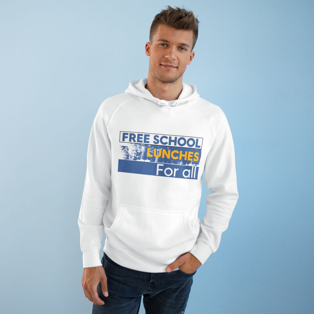 Unisex Mid-weight Hoodie - Free School Lunches For All (front) - Nurses Against The Rich Starving The Poor (back) - 80% cotton, 20% Polyester - NAH-H-AC5101