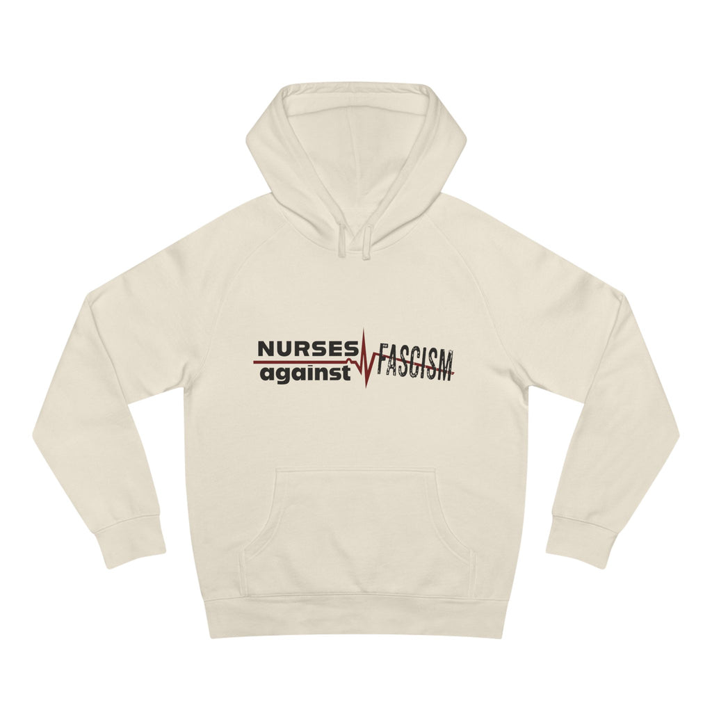 Unisex Mid-weight Hoodie - Nurses Against Fascism (front) - Nurses Against Cruelty (back) - 80% cotton, 20% polyester - NAF-H-AC5101