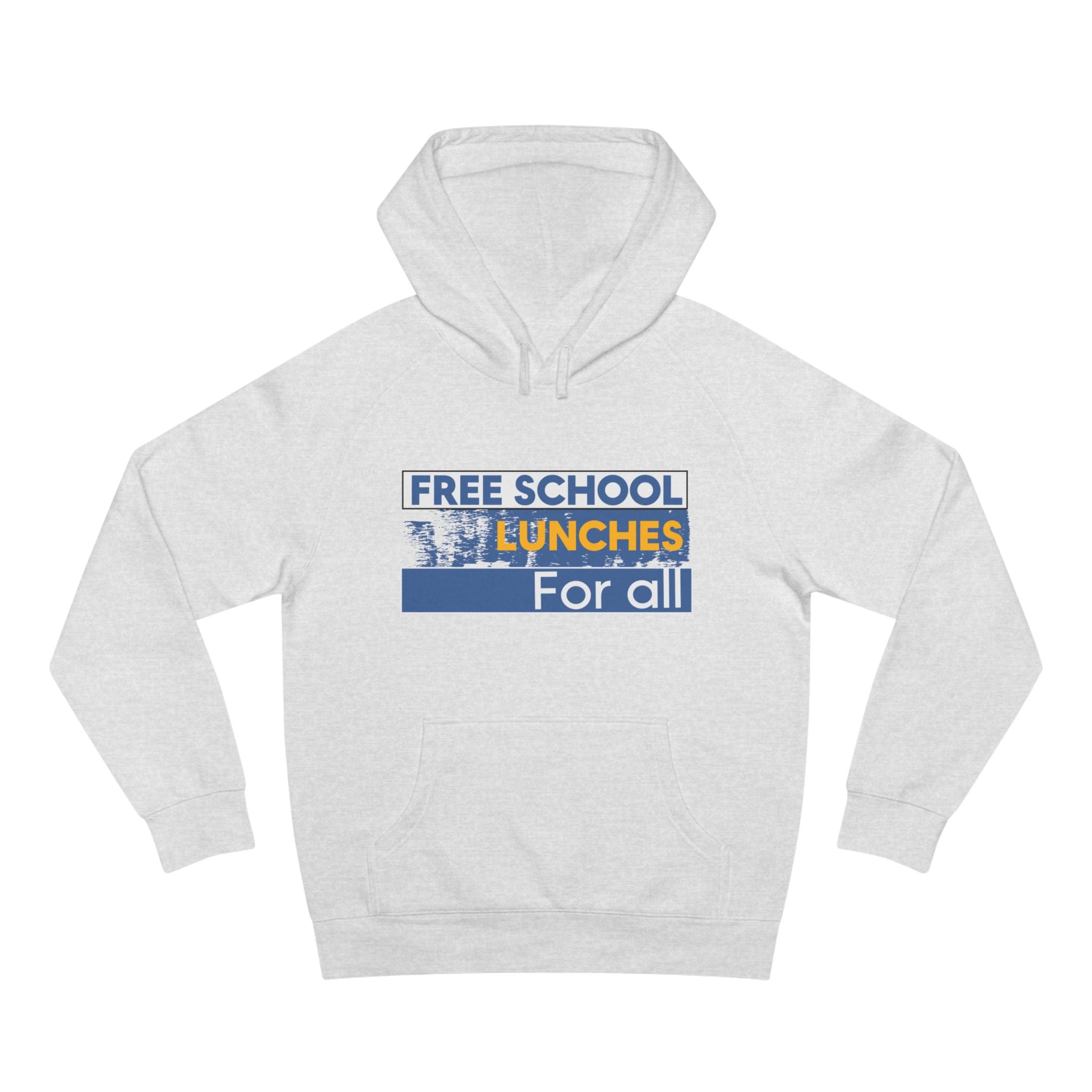 Unisex Mid-weight Hoodie - Free School Lunches For All (front) - Nurses Against The Rich Starving The Poor (back) - 80% cotton, 20% Polyester - NAH-H-AC5101