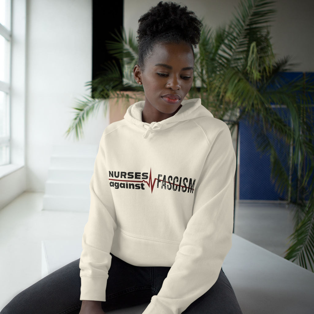 Unisex Mid-weight Hoodie - Nurses Against Fascism (front) - Nurses Against Cruelty (back) - 80% cotton, 20% polyester - NAF-H-AC5101