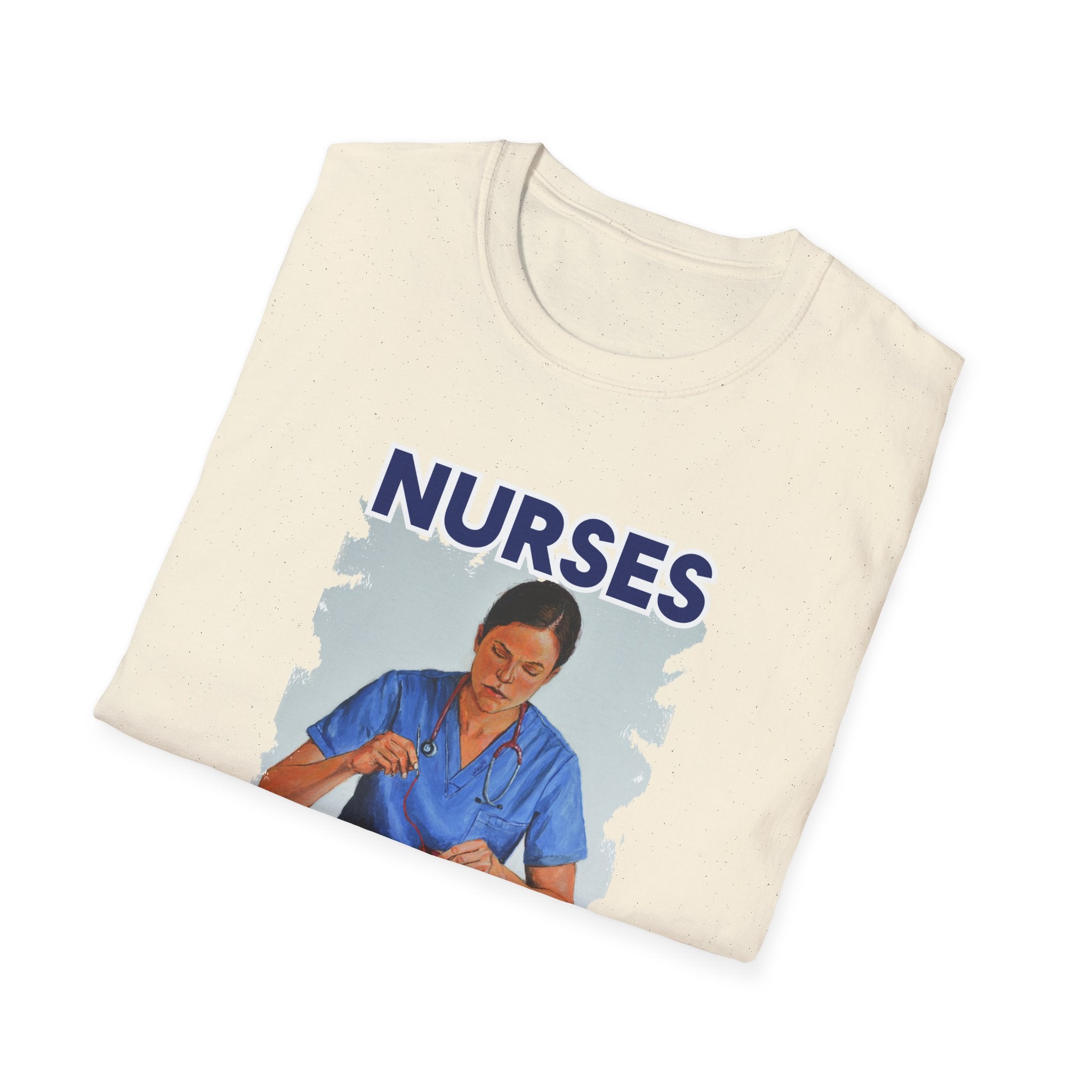 Unisex Lightweight fabric T-Shirt - Nurses For Healing The Nation (front) - Nurses Standing Up For Humanity (back) - 100% ring-spun cotton - NFH-T-G64000
