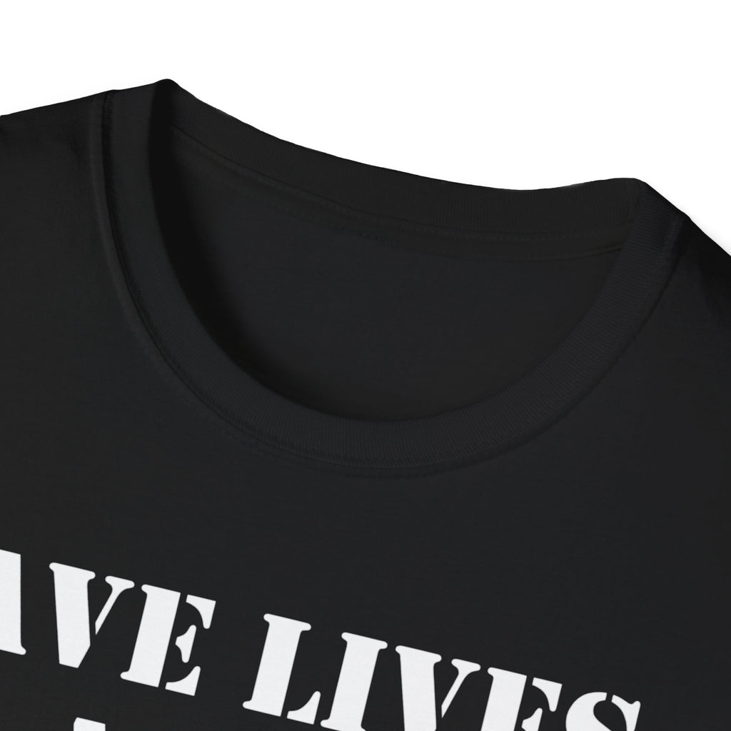Unisex Lightweight fabric T-Shirt - Save Life Be a Nurse (front) - Who advocates? Who defends? Who protects? Who educates? Who intervenes? Who cares? (back) - 100% ring-spun cotton - SLBN-T-G64000