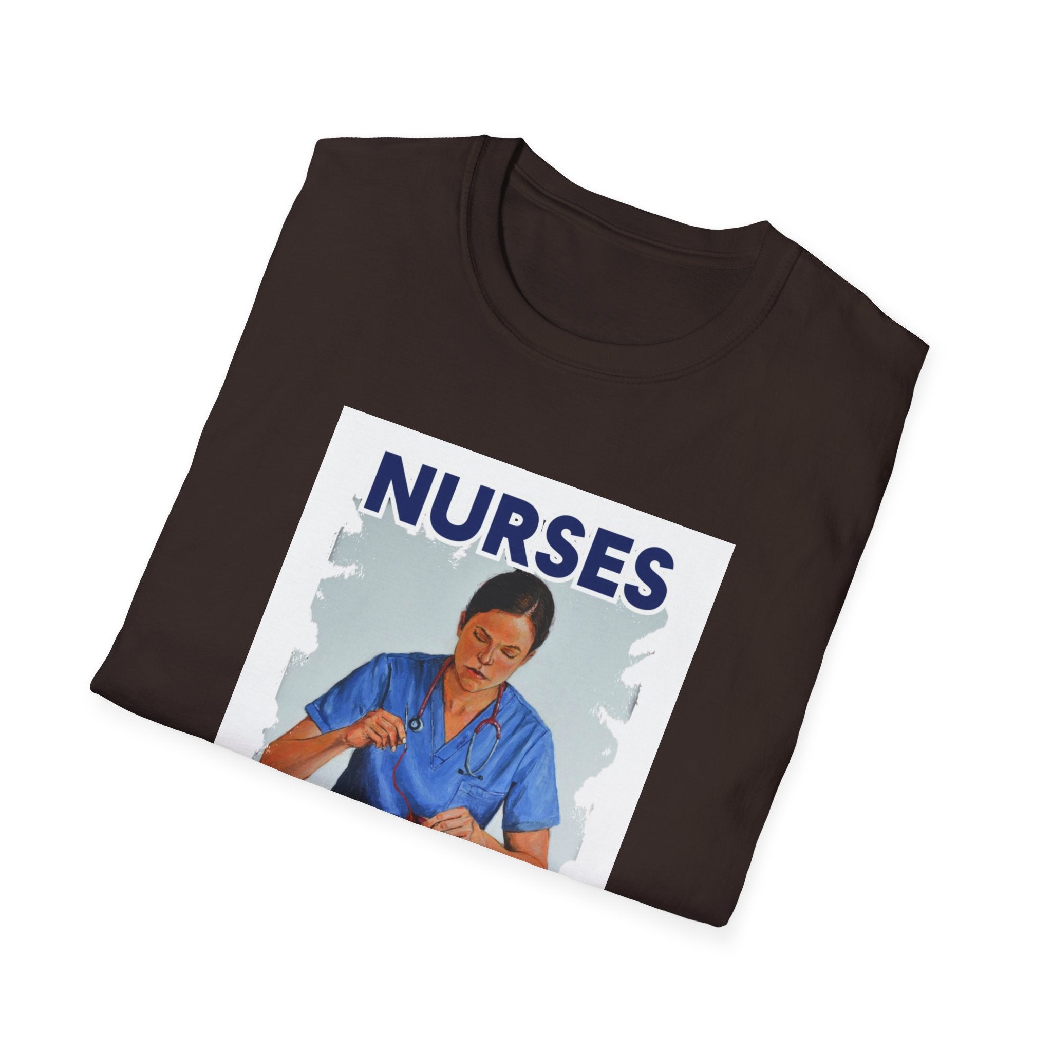 Unisex Lightweight fabric T-Shirt - Nurses For Healing The Nation (front) - Nurses Standing Up For Humanity (back) - 100% ring-spun cotton - NFH-T-G64000