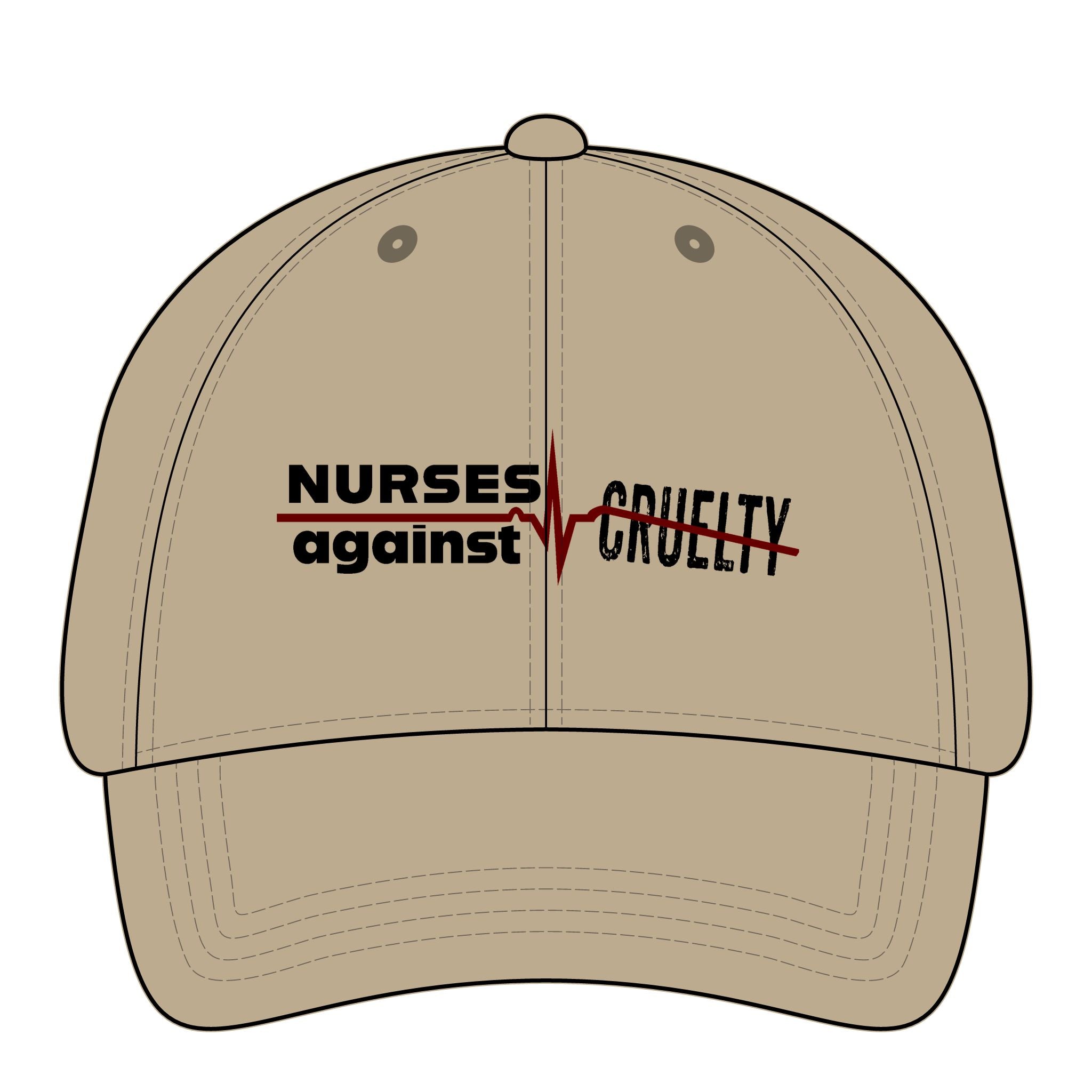 Women's Pigment-Dyed Cap - Nurses Against Fascism (front) - 100% cotton pigment-washed twill - NAF-DC-CASSIE