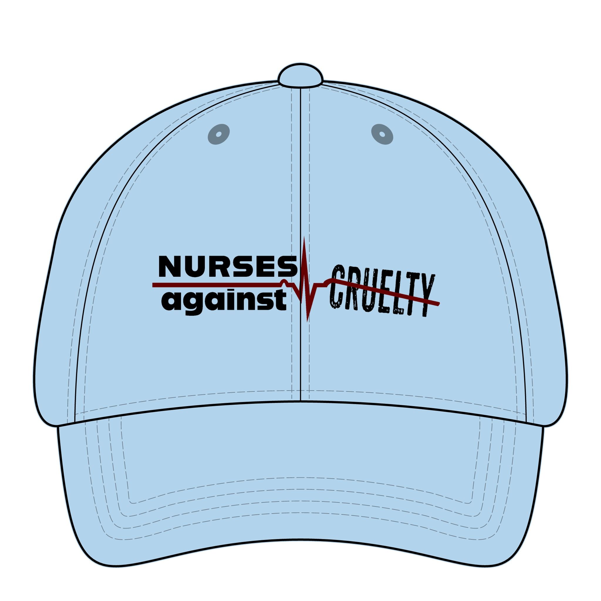 Women's Pigment-Dyed Cap - Nurses Against Fascism (front) - 100% cotton pigment-washed twill - NAF-DC-CASSIE