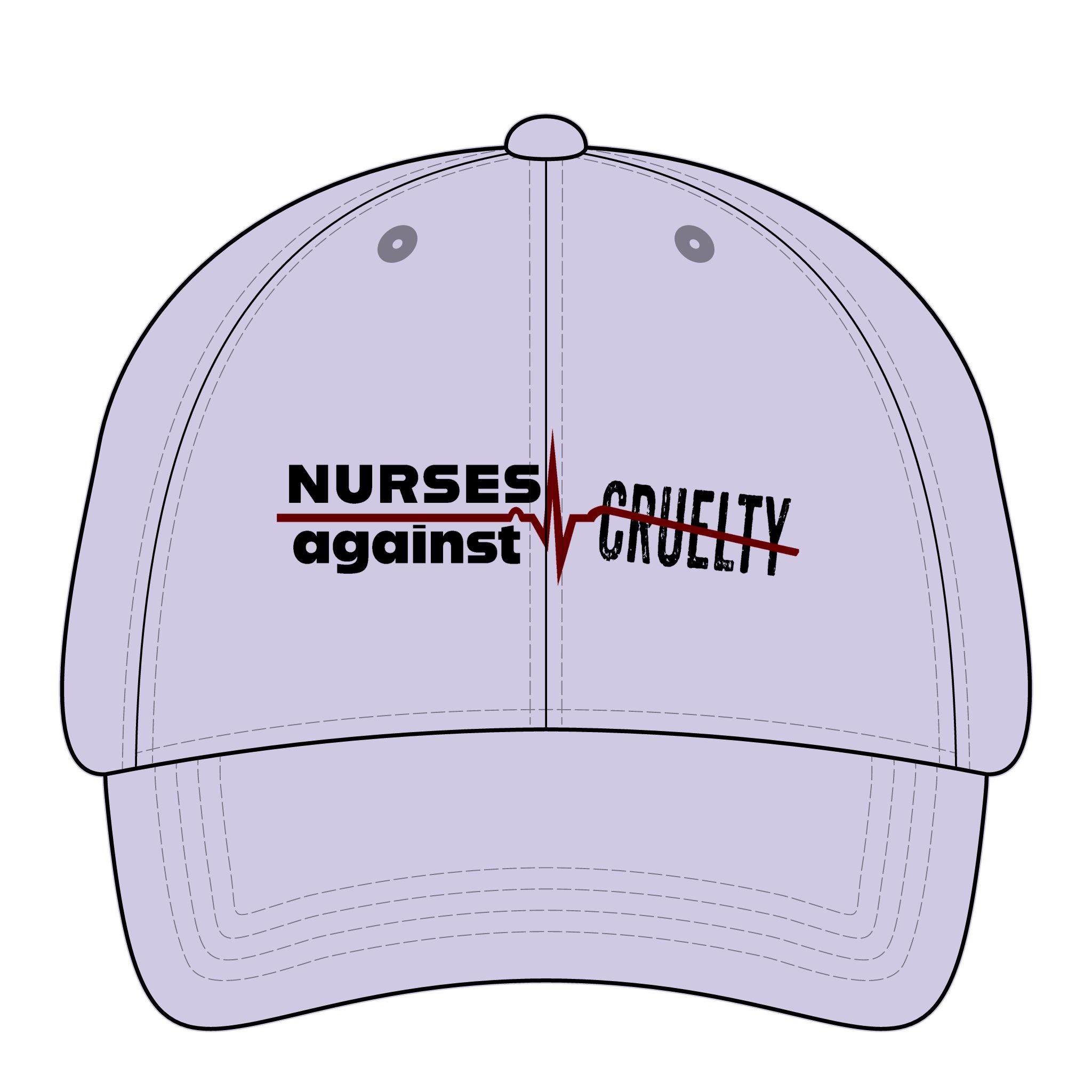 Women's Pigment-Dyed Cap - Nurses Against Fascism (front) - 100% cotton pigment-washed twill - NAF-DC-CASSIE