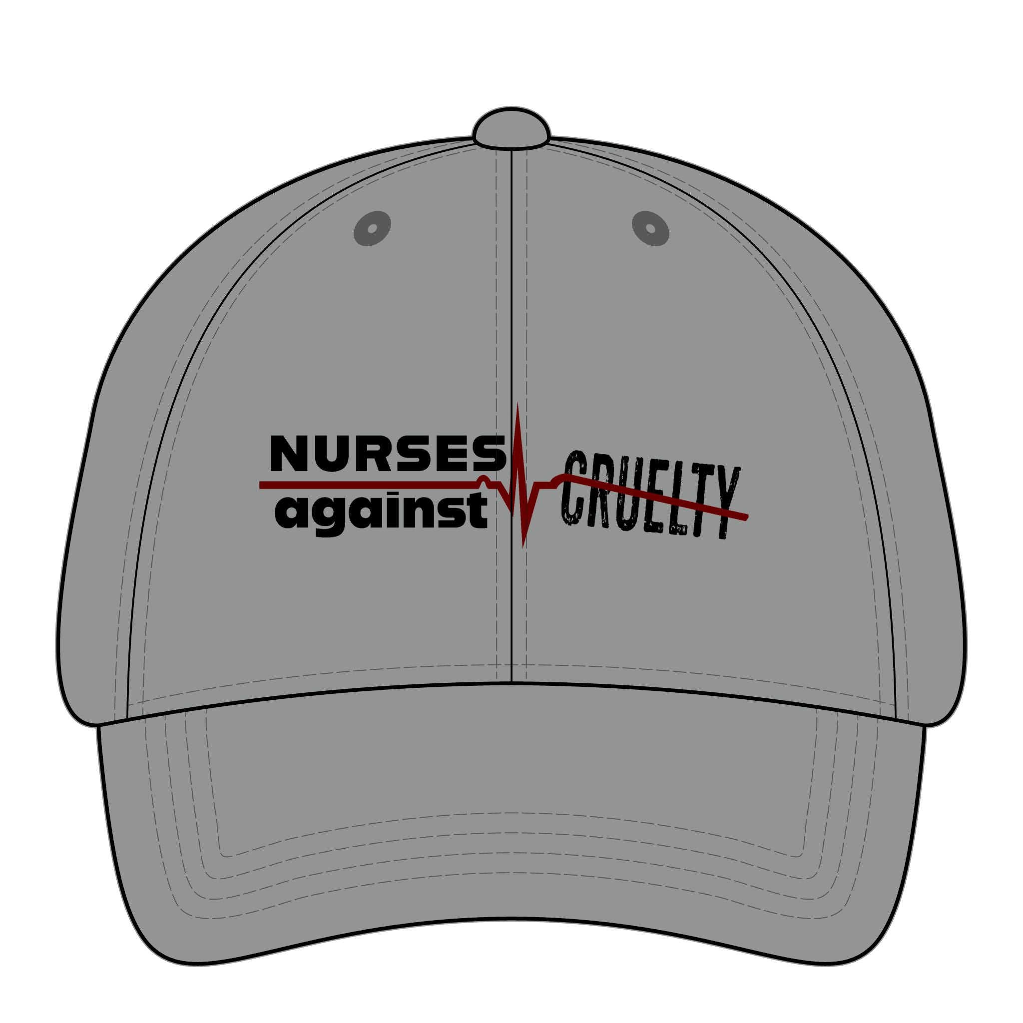 Women's Pigment-Dyed Cap - Nurses Against Fascism (front) - 100% cotton pigment-washed twill - NAF-DC-CASSIE