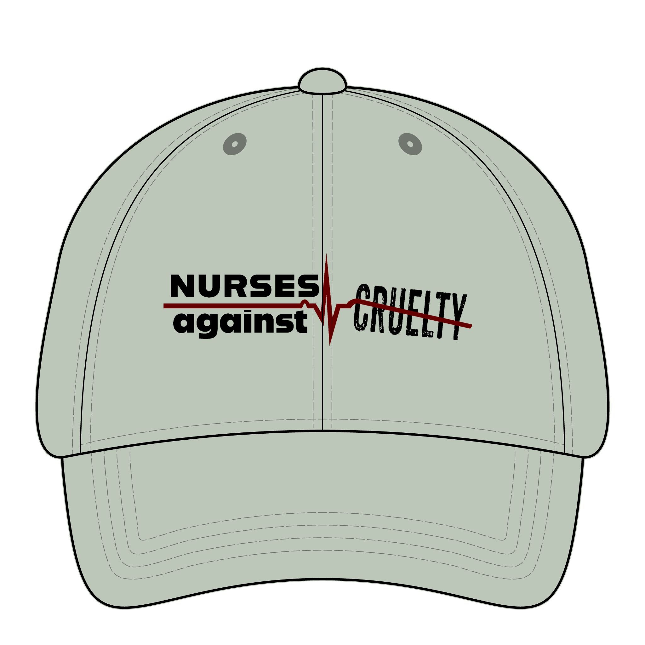 Women's Pigment-Dyed Cap - Nurses Against Fascism (front) - 100% cotton pigment-washed twill - NAF-DC-CASSIE