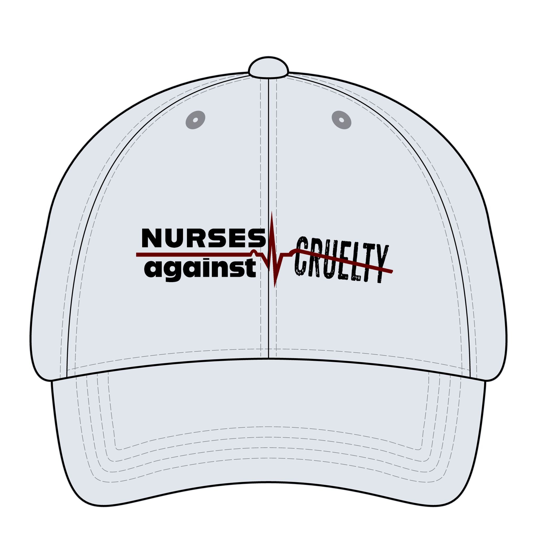 Women's Pigment-Dyed Cap - Nurses Against Fascism (front) - 100% cotton pigment-washed twill - NAF-DC-CASSIE