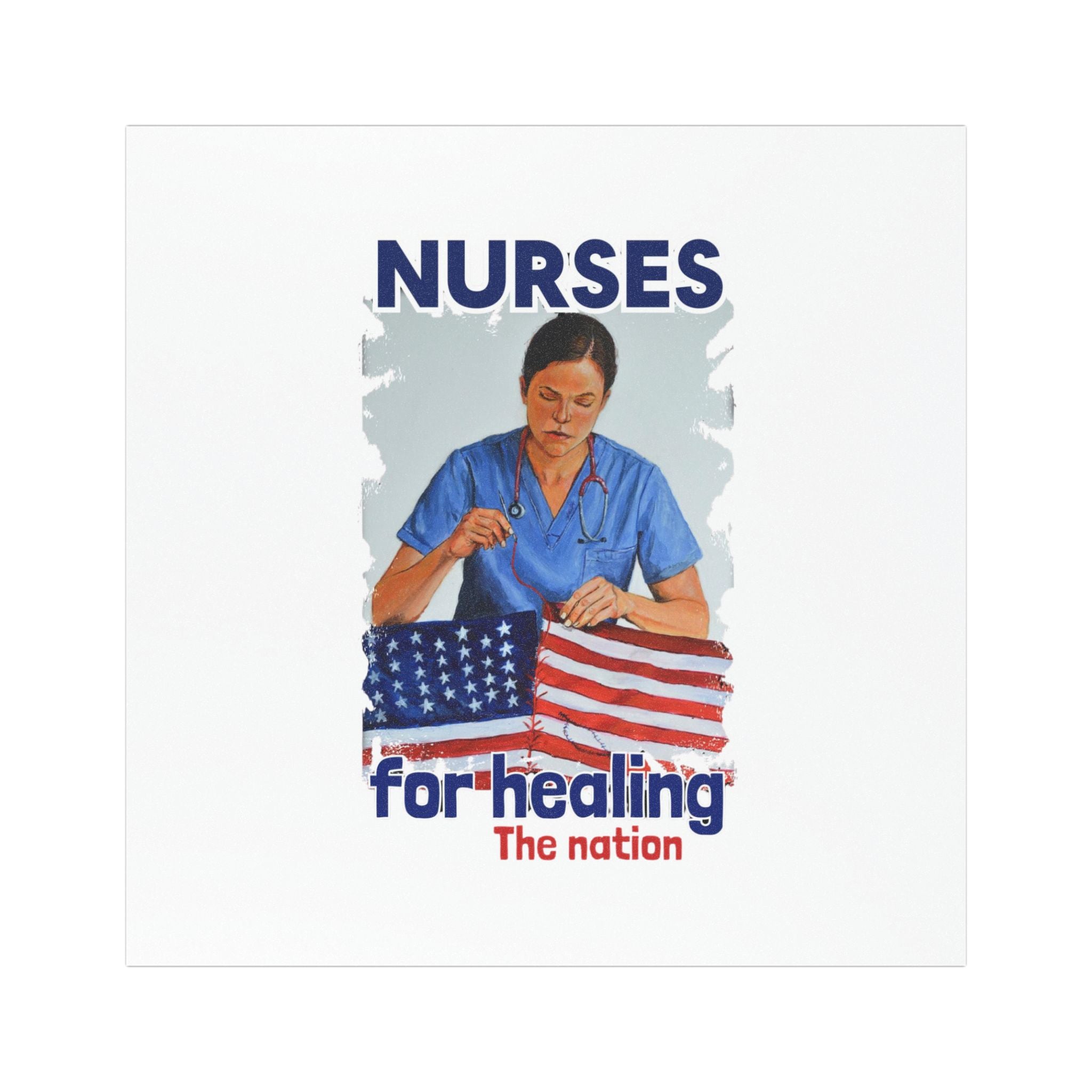 Car Magnets - Nurses For Healing The Nation (front) - Magnetic White base and matte finish - NFH-CA-01