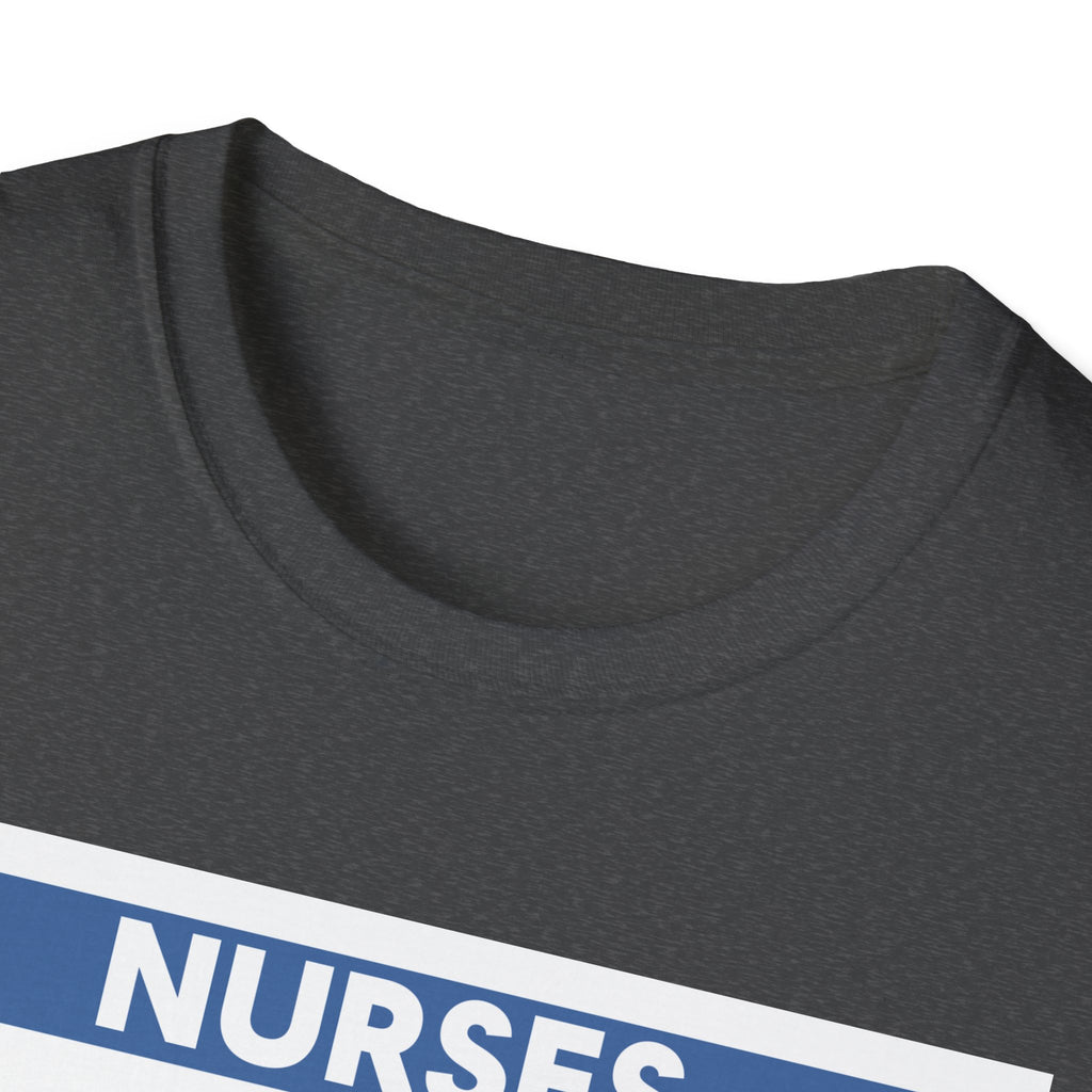 Unisex Lightweight fabric T-Shirt - Nurses Condemning Closure of USAID (front) - Nurses For NIH CDC FEMA USAID And YOU (back) - 100% ring-spun cotton - NFG-T-G64000