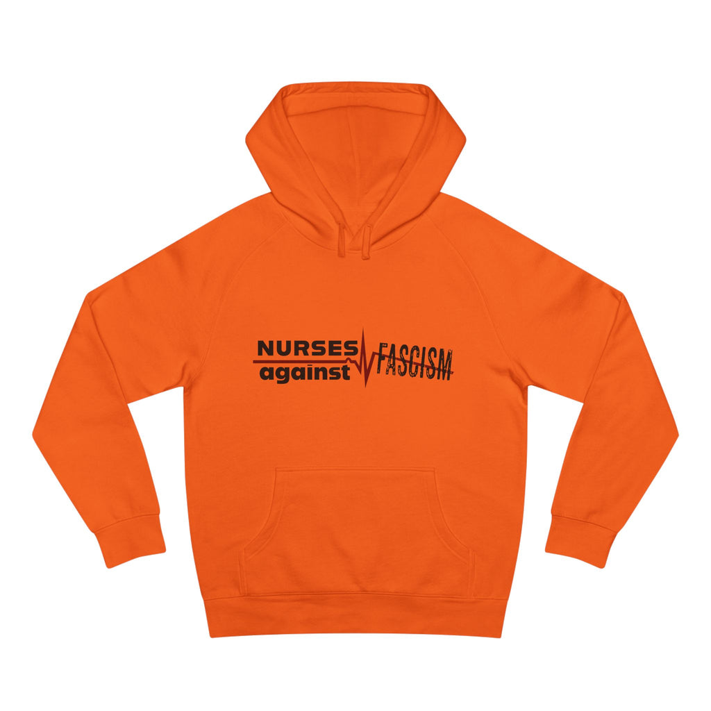 Unisex Mid-weight Hoodie - Nurses Against Fascism (front) - Nurses Against Cruelty (back) - 80% cotton, 20% polyester - NAF-H-AC5101