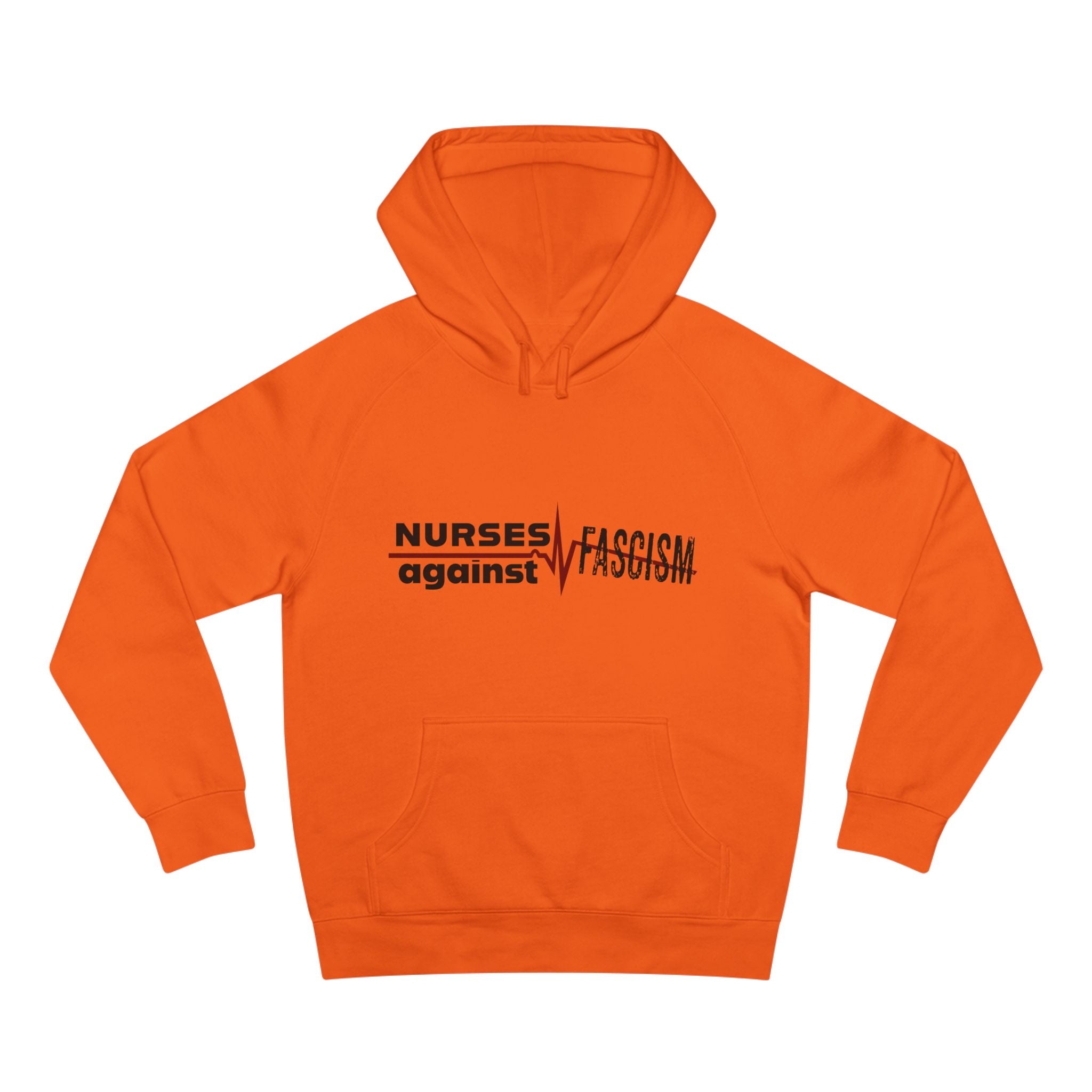 Unisex Mid-weight Hoodie - Nurses Against Fascism (front) - Nurses Against Cruelty (back) - 80% cotton, 20% polyester - NAF-H-AC5101