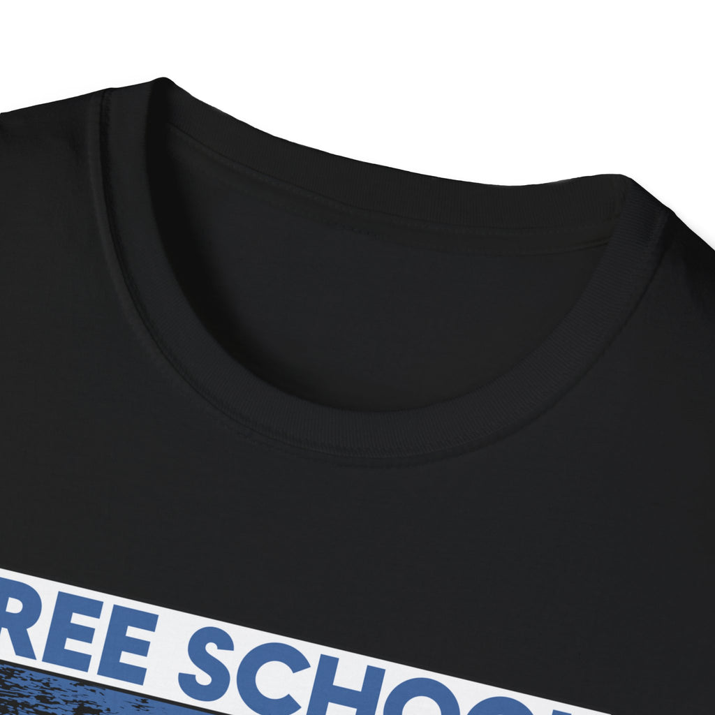 Unisex Lightweight fabric T-Shirt - Free School Lunches For All (front) - Nurses Against The Rich Starving The Poor (back) - 100% ring-spun cotton - NAH-T-G64000