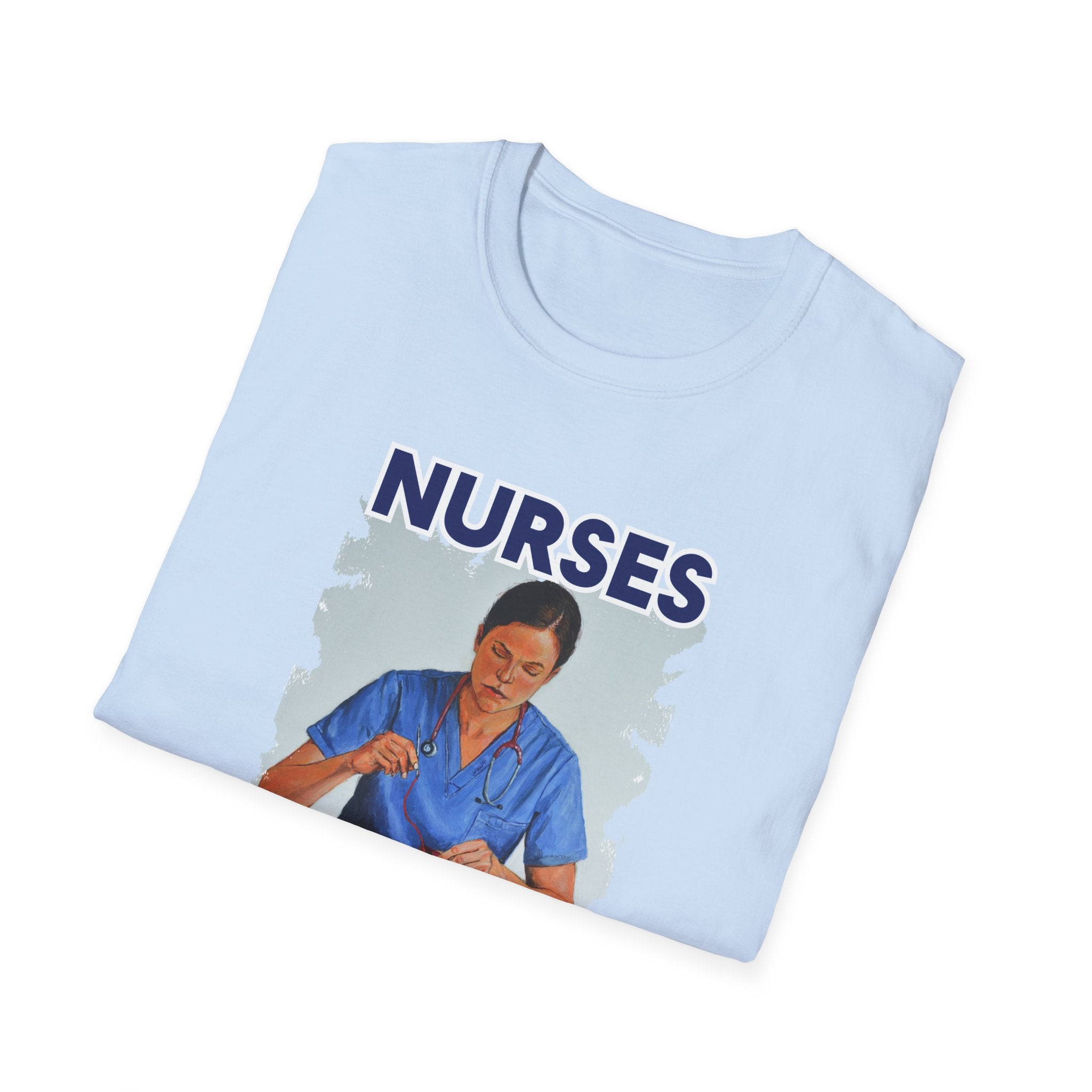 Unisex Lightweight fabric T-Shirt - Nurses For Healing The Nation (front) - Nurses Standing Up For Humanity (back) - 100% ring-spun cotton - NFH-T-G64000