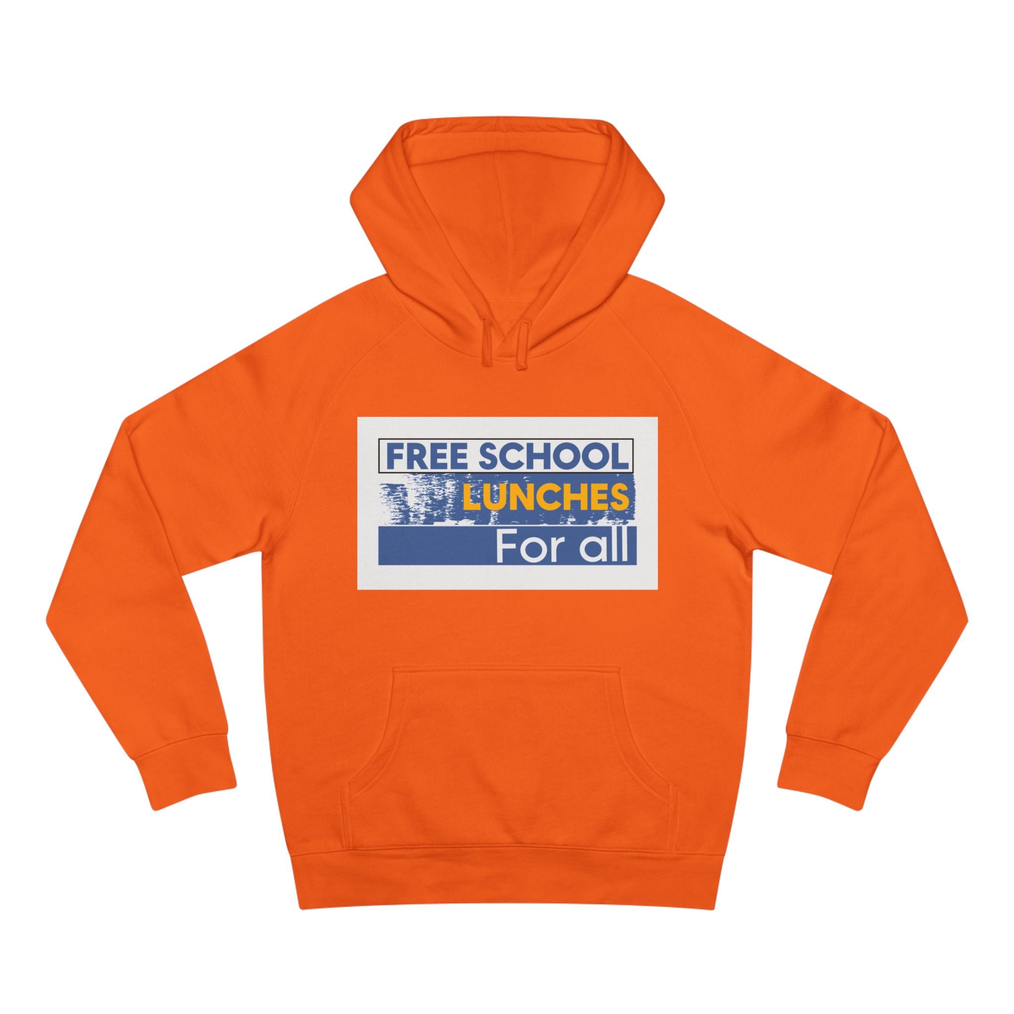 Unisex Mid-weight Hoodie - Free School Lunches For All (front) - Nurses Against The Rich Starving The Poor (back) - 80% cotton, 20% Polyester - NAH-H-AC5101