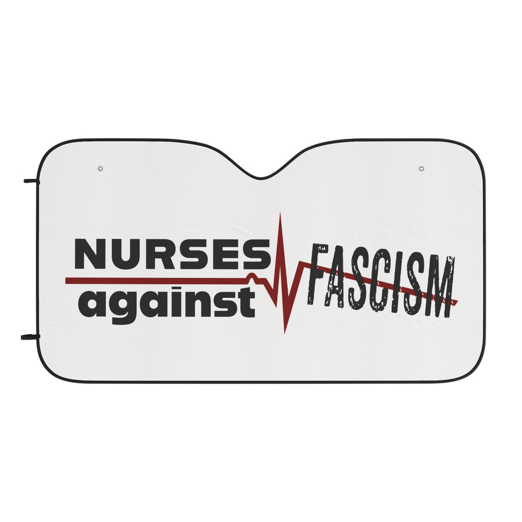 Unisex Car Sun Shades - Nurses Against Fascism (front) - 100% Polyester & 100% Aluminized film cushion - NAF-CA-02