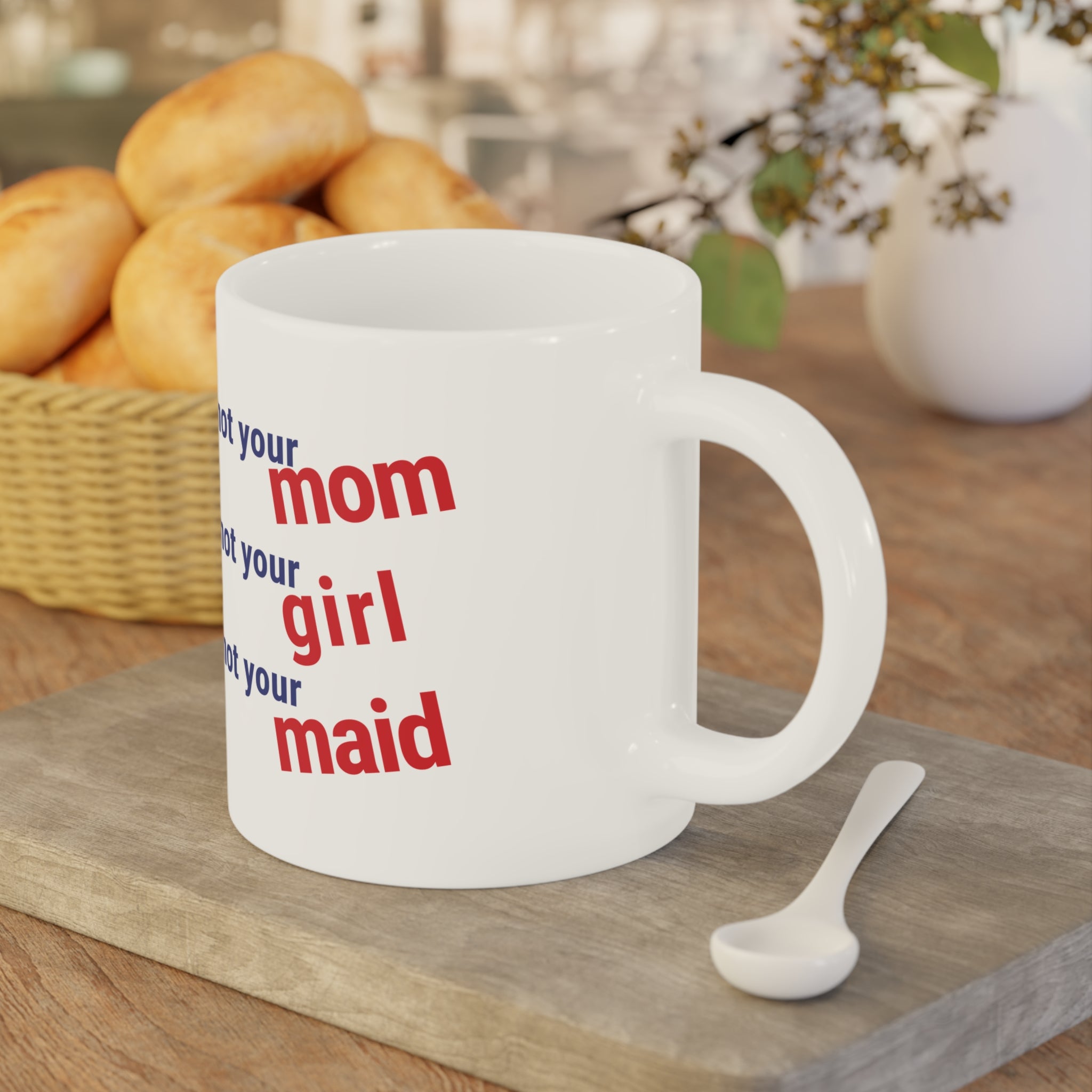 Unisex Ceramic Mug - Save Lives Be A Nurse (right) - Not Your Mom (left) - Durable white Ceramic - SLM-CM-ORCA