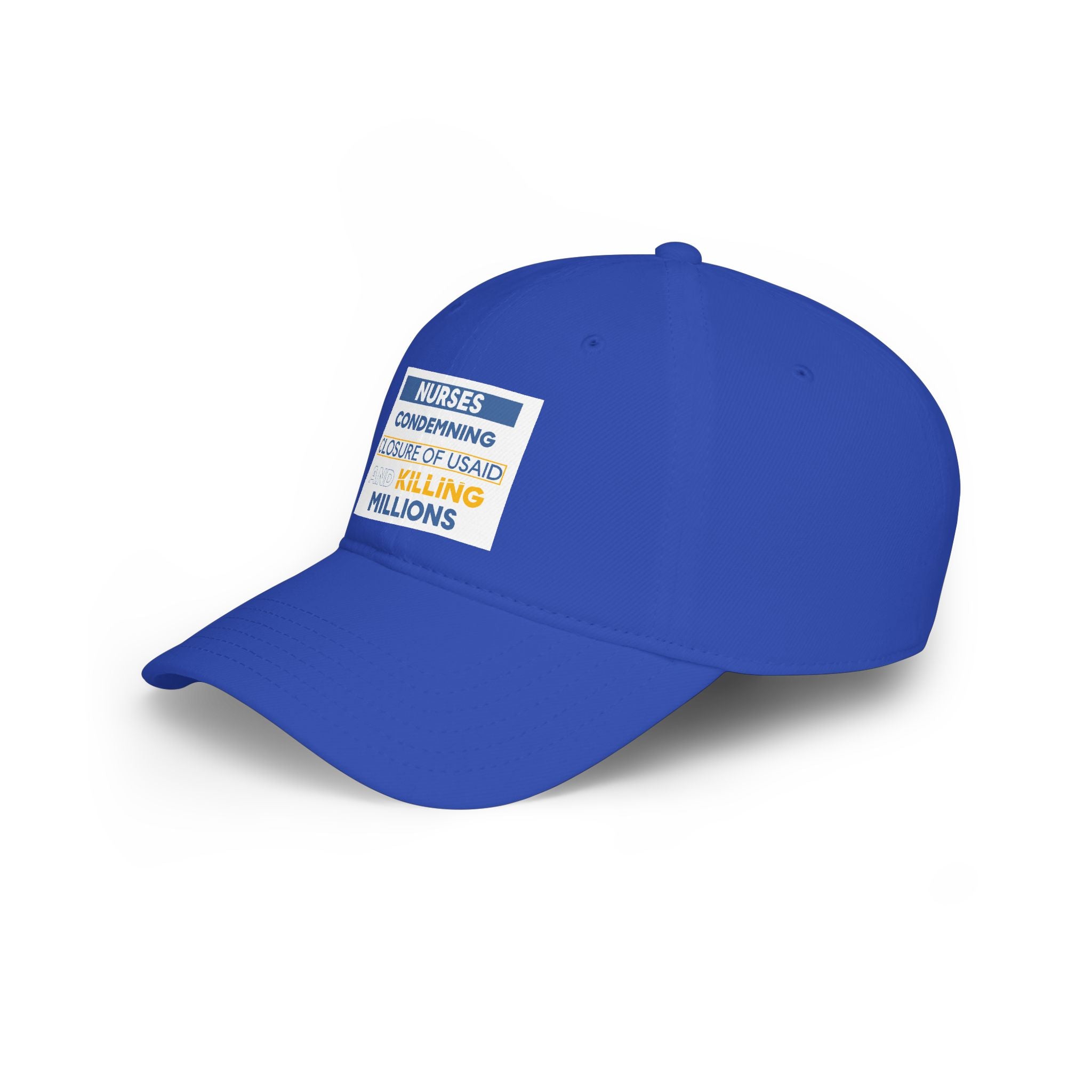 Unisex Baseball Cap - Nurses Condemning Closure of USAID (front) - 100% Cotton Twill - NFG-B-18-253