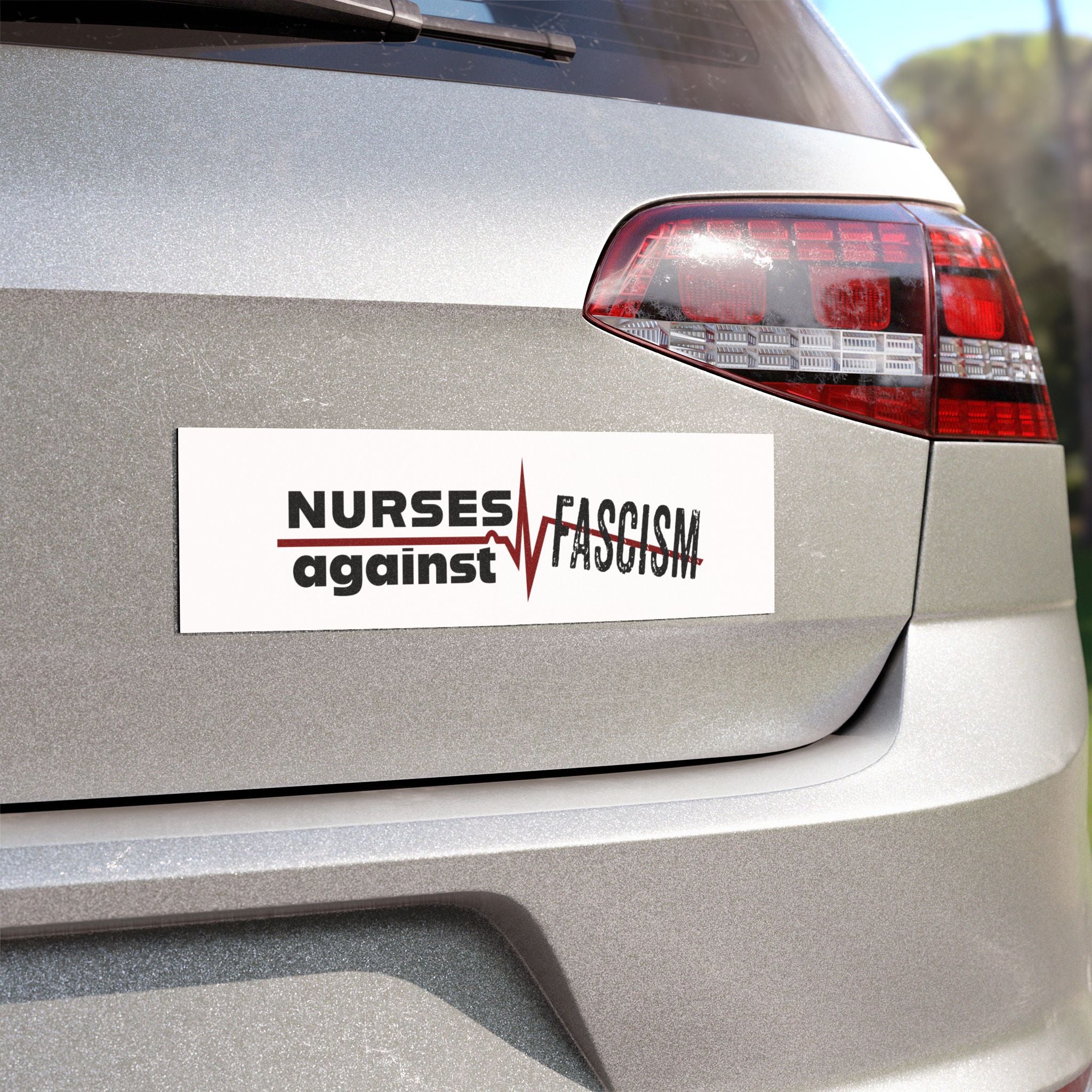 Car Magnet - Nurses Against Fascism (front) - Magnetic White base and matte finish - NAF-CA-01