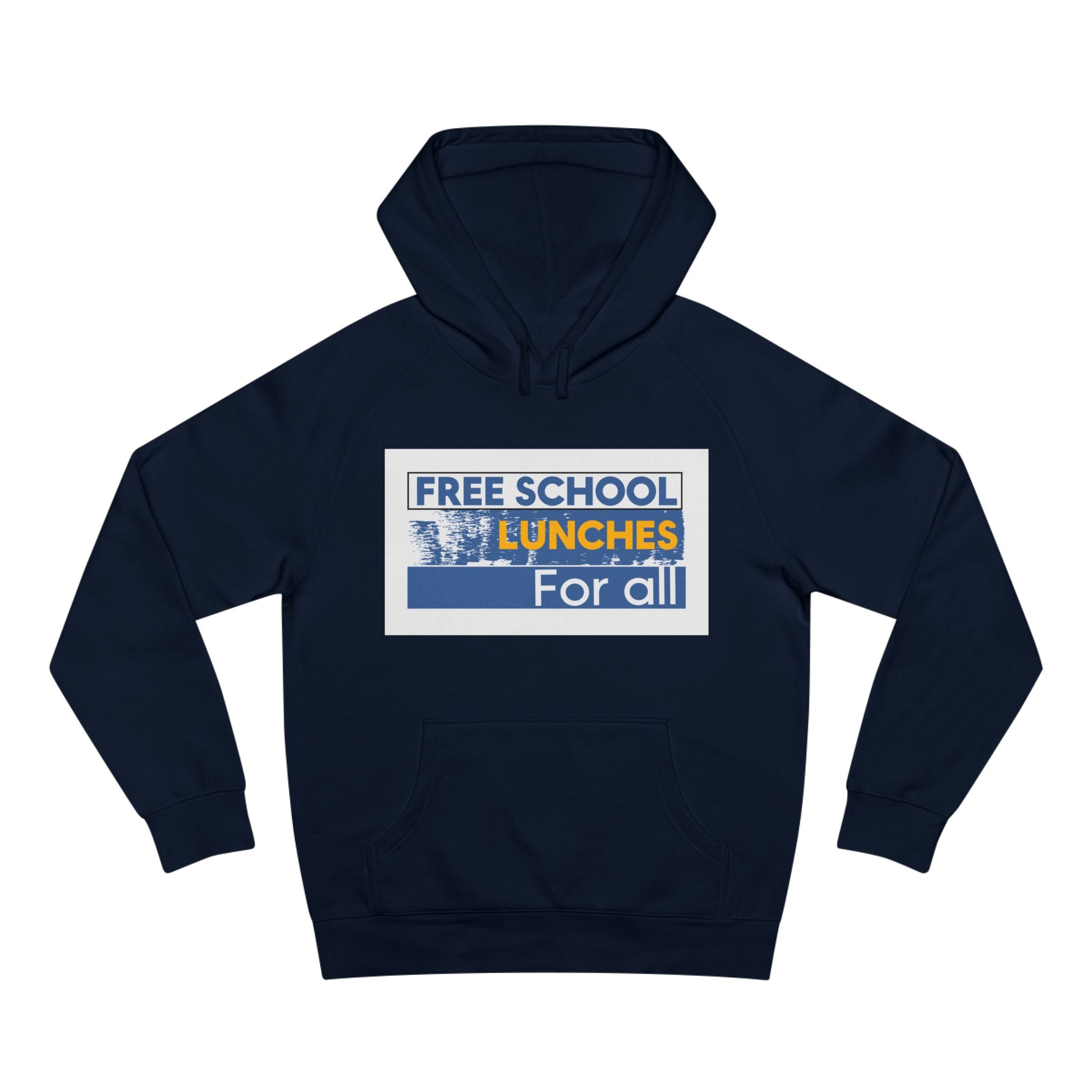 Unisex Mid-weight Hoodie - Free School Lunches For All (front) - Nurses Against The Rich Starving The Poor (back) - 80% cotton, 20% Polyester - NAH-H-AC5101