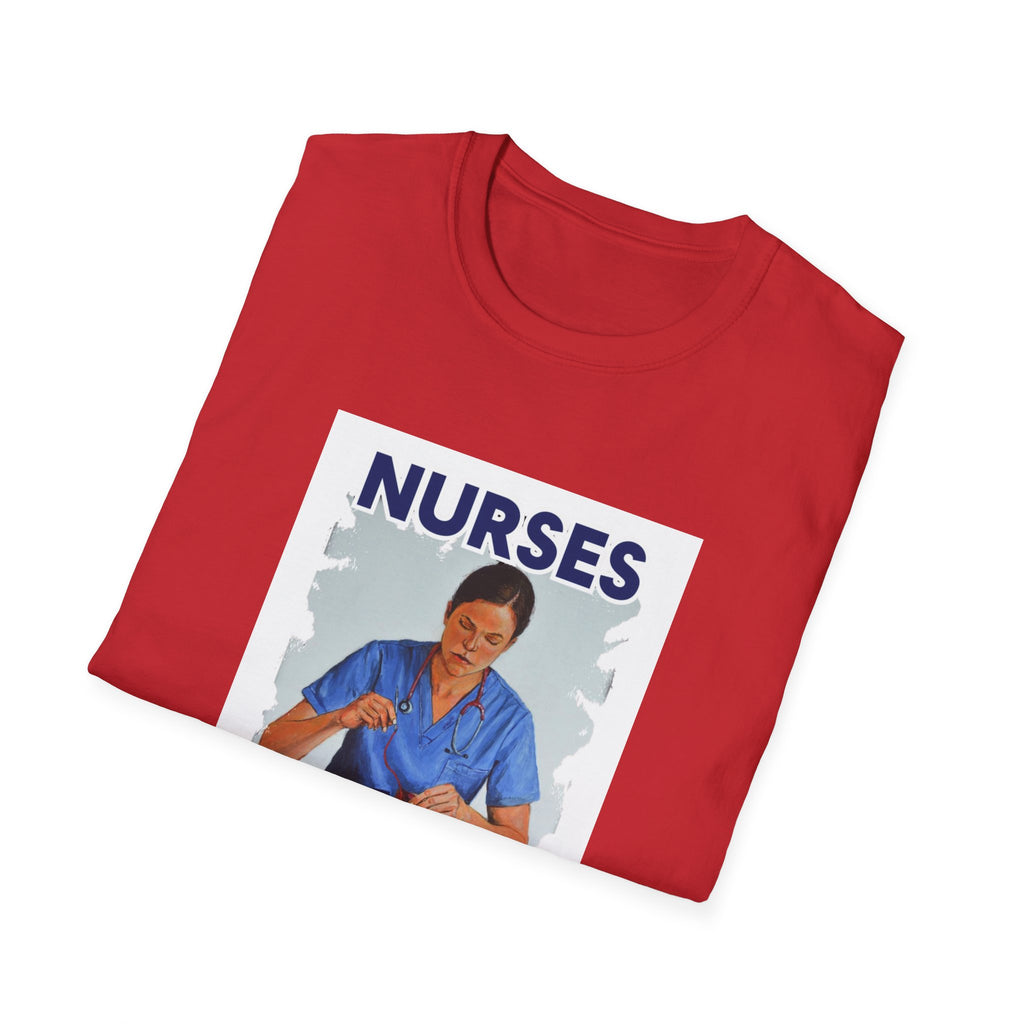 Unisex Lightweight fabric T-Shirt - Nurses For Healing The Nation (front) - Nurses Standing Up For Humanity (back) - 100% ring-spun cotton - NFH-T-G64000