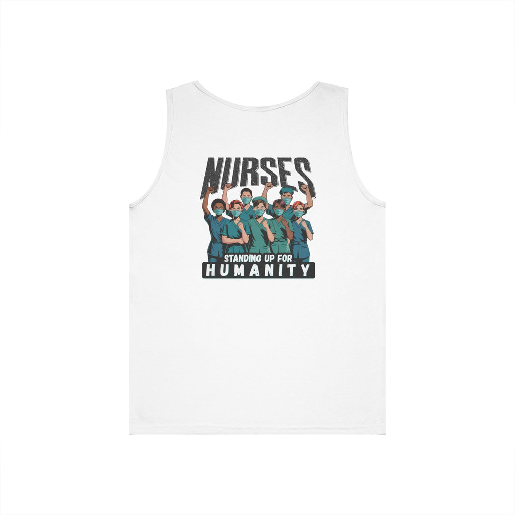 Unisex Medium fabric Cotton Tank Top - Nurses For Healing The Nation (front) - Nurses Standing Up For Humanity (back) - 100% cotton - NFH-K-G5200