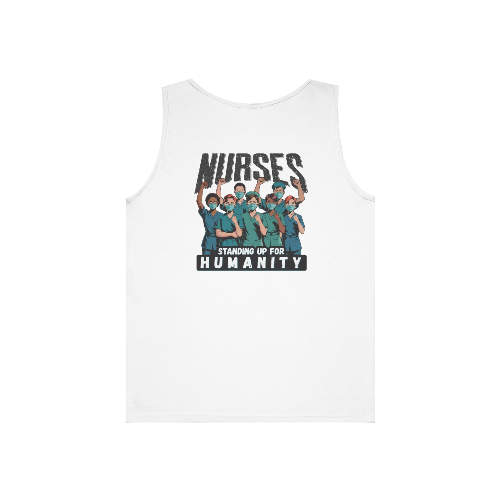 Unisex Medium fabric Cotton Tank Top - Nurses For Healing The Nation (front) - Nurses Standing Up For Humanity (back) - 100% cotton - NFH-K-G5200