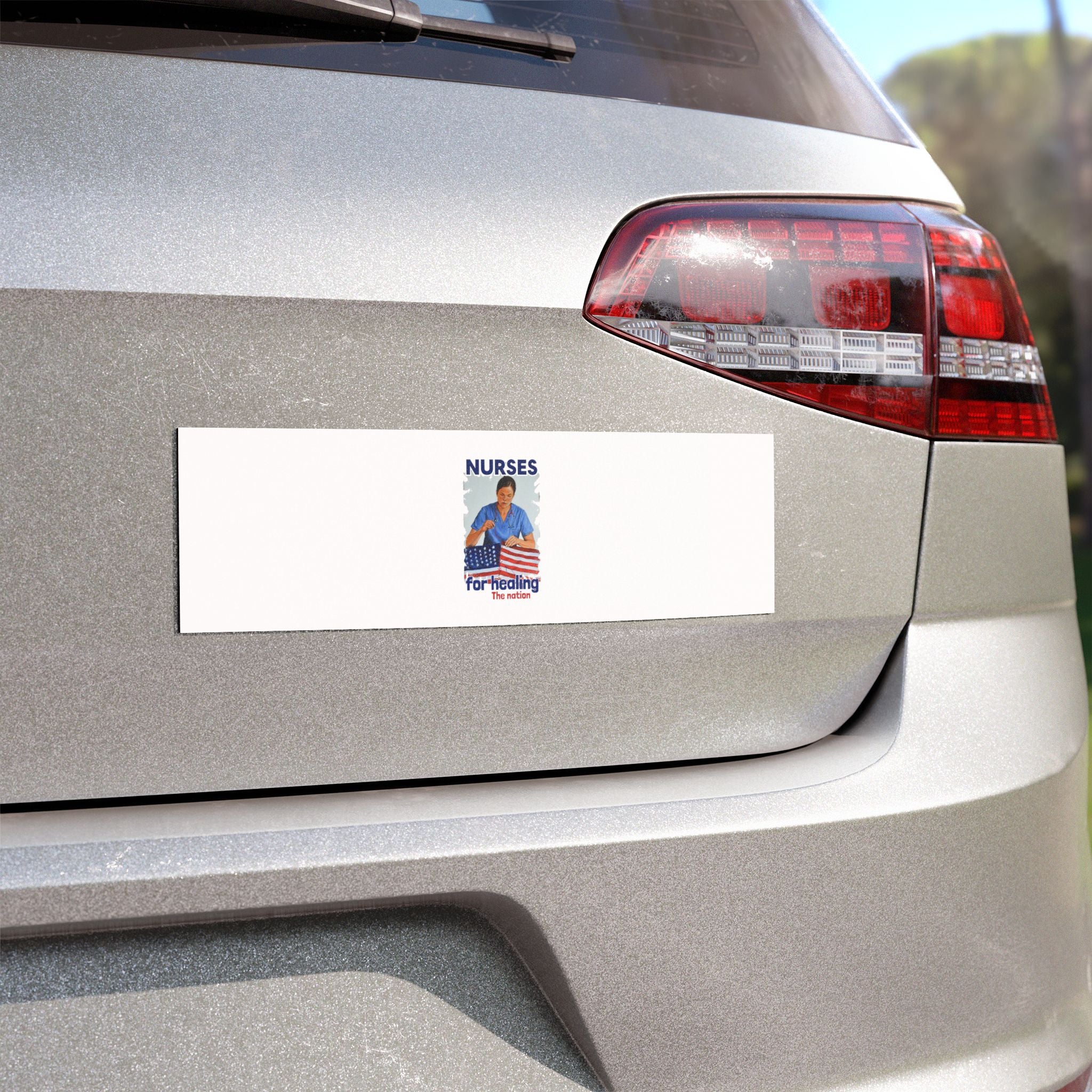 Car Magnets - Nurses For Healing The Nation (front) - Magnetic White base and matte finish - NFH-CA-01
