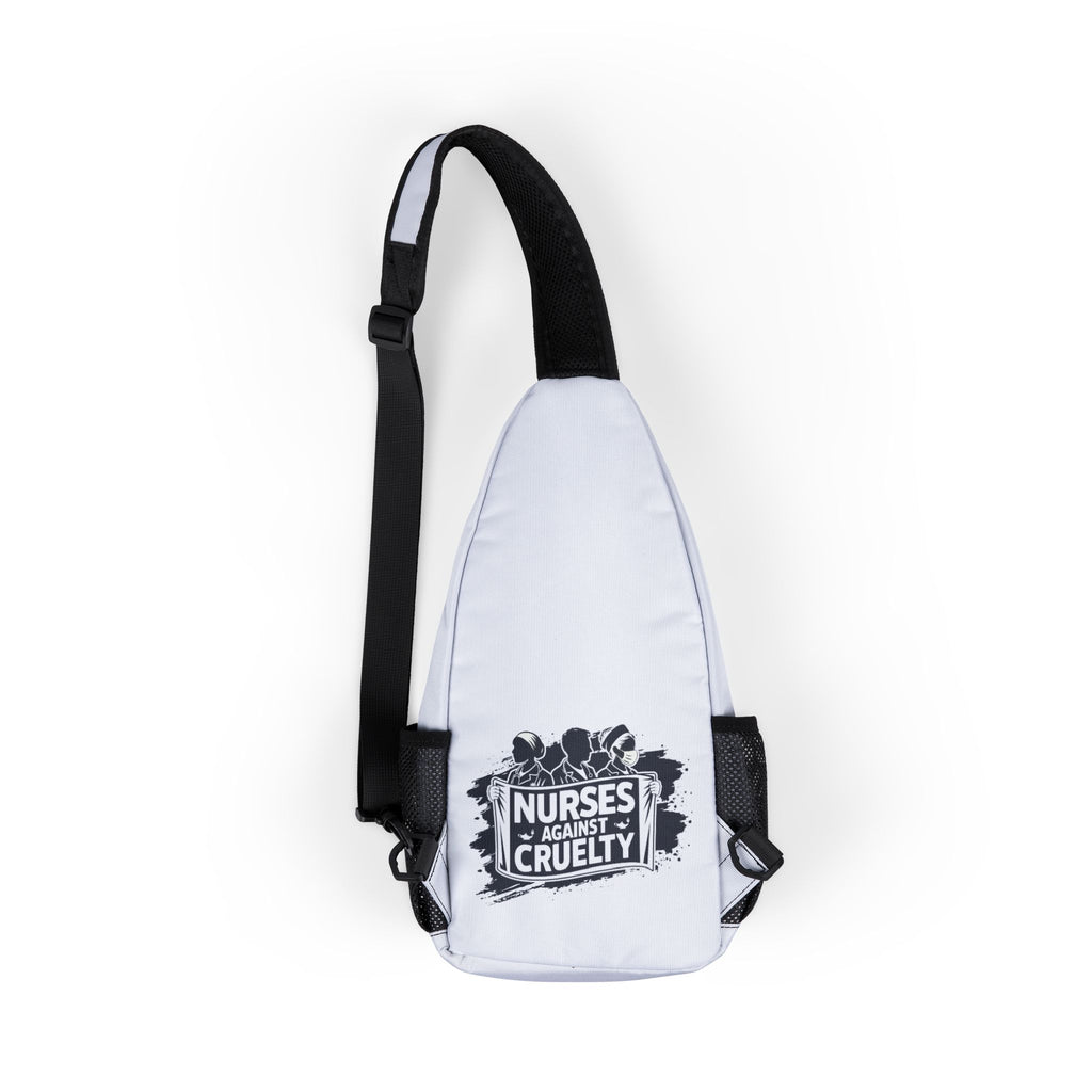 Unisex Chest Bag - Nurses Against Fascism (front) - Nurses Against Cruelty (back) - 100% nylon - NAF-CB-1719