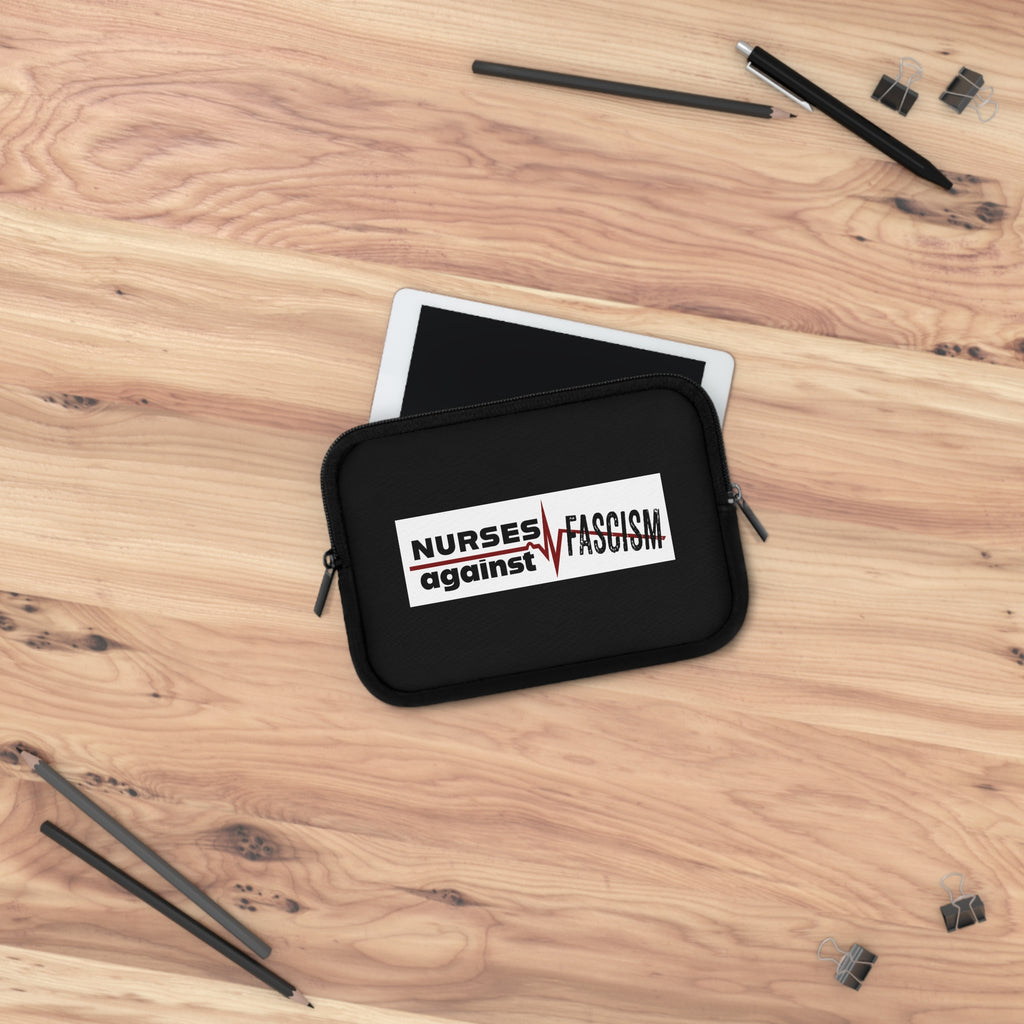 Laptop Sleeve - Nurses Against Fascism (front) - Smooth neoprene - NAF-LS-01