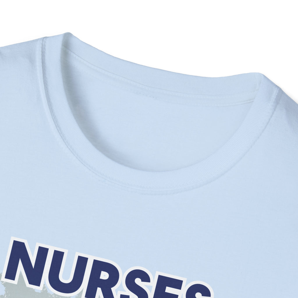 Unisex Lightweight fabric T-Shirt - Nurses For Healing The Nation (front) - Nurses Standing Up For Humanity (back) - 100% ring-spun cotton - NFH-T-G64000