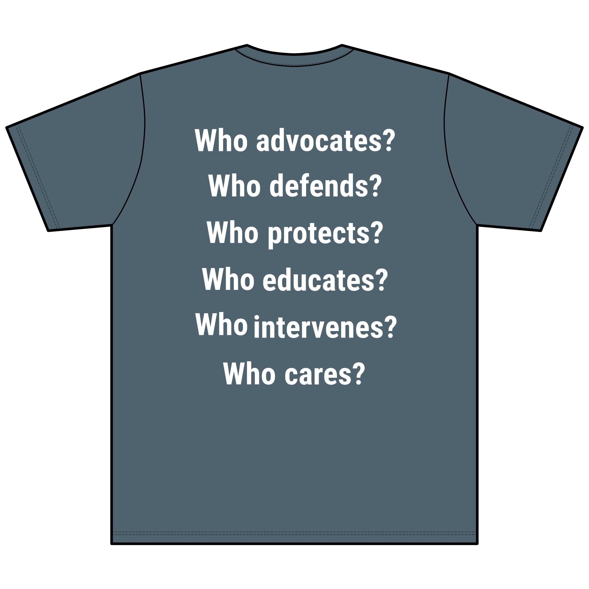 Unisex Lightweight fabric Jersey Short Sleeve V-Neck Tee - Save Lives Be A Nurse (front) - Who Advocates? Who Defends? (back) - 100% cotton fabric - SLA-V-BC3005