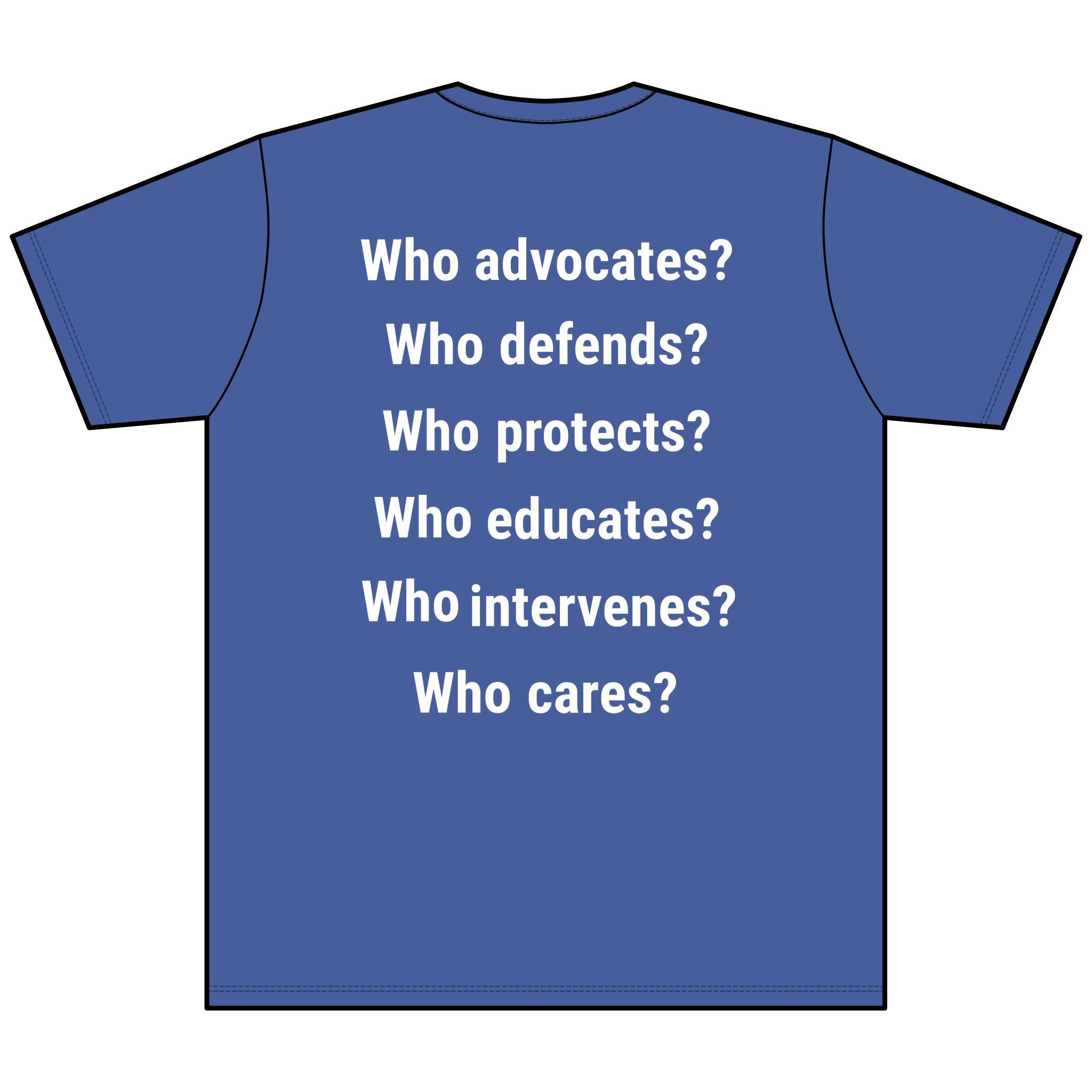 Unisex Lightweight fabric Jersey Short Sleeve V-Neck Tee - Save Lives Be A Nurse (front) - Who Advocates? Who Defends? (back) - 100% cotton fabric - SLA-V-BC3005