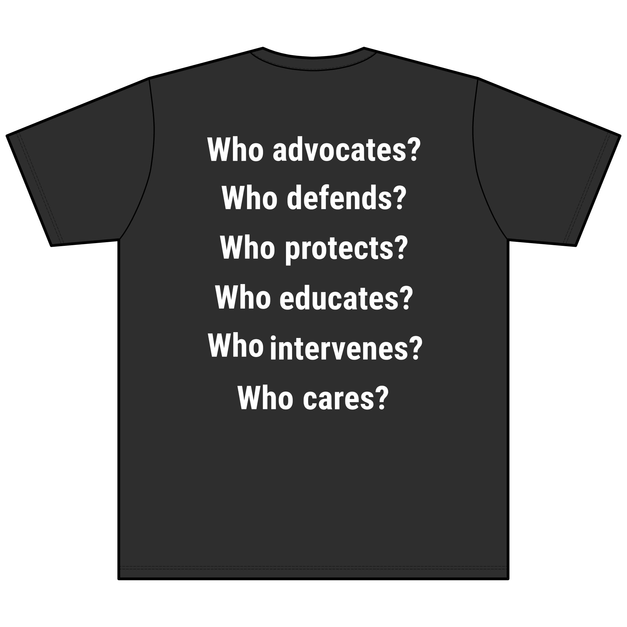 Unisex Lightweight fabric Jersey Short Sleeve V-Neck Tee - Save Lives Be A Nurse (front) - Who Advocates? Who Defends? (back) - 100% cotton fabric - SLA-V-BC3005