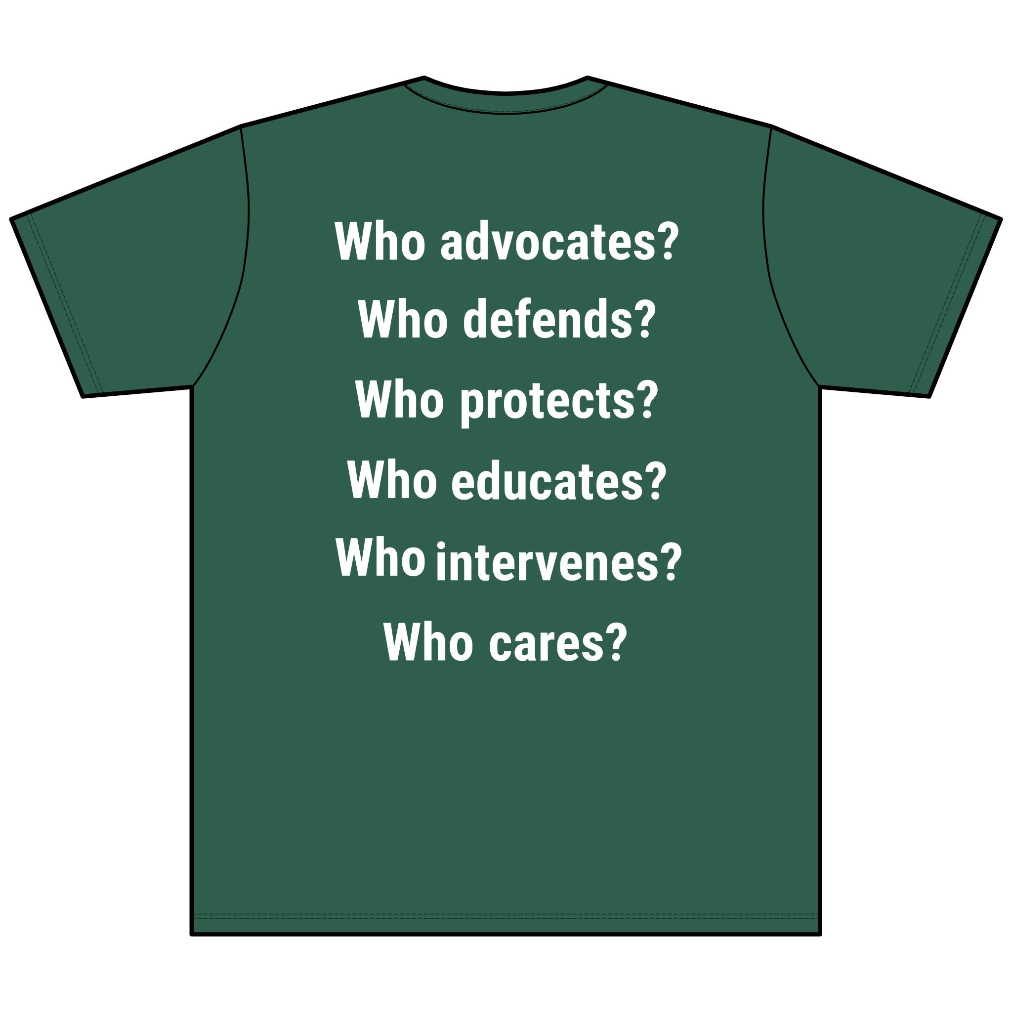 Unisex Lightweight fabric Jersey Short Sleeve V-Neck Tee - Save Lives Be A Nurse (front) - Who Advocates? Who Defends? (back) - 100% cotton fabric - SLA-V-BC3005